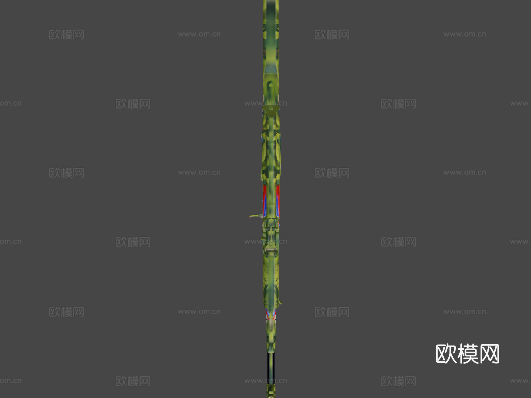 AK-47-猩红3d模型