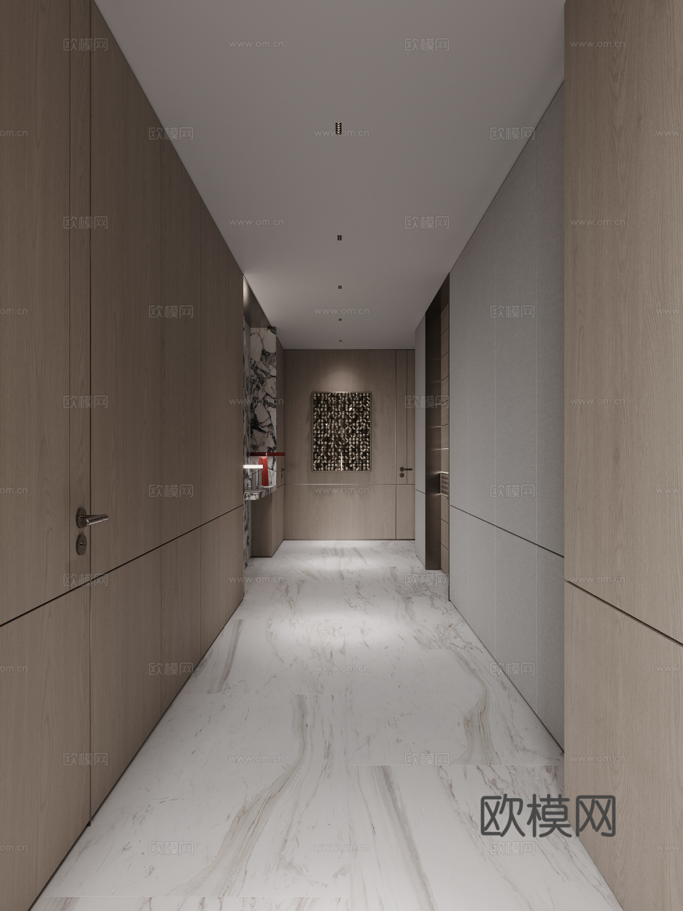 现代意式过道玄关3d模型