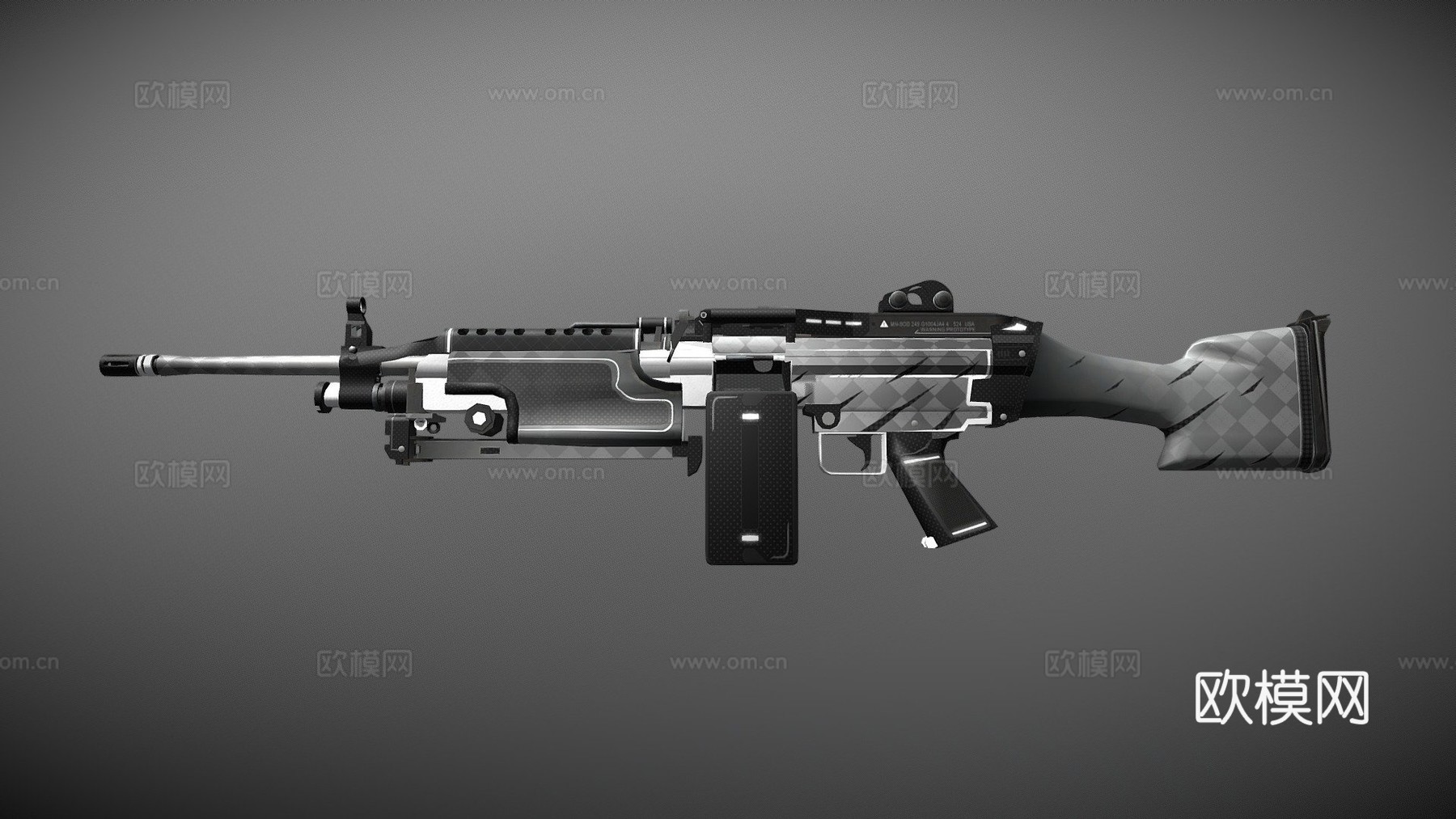 M249-黑领带3d模型
