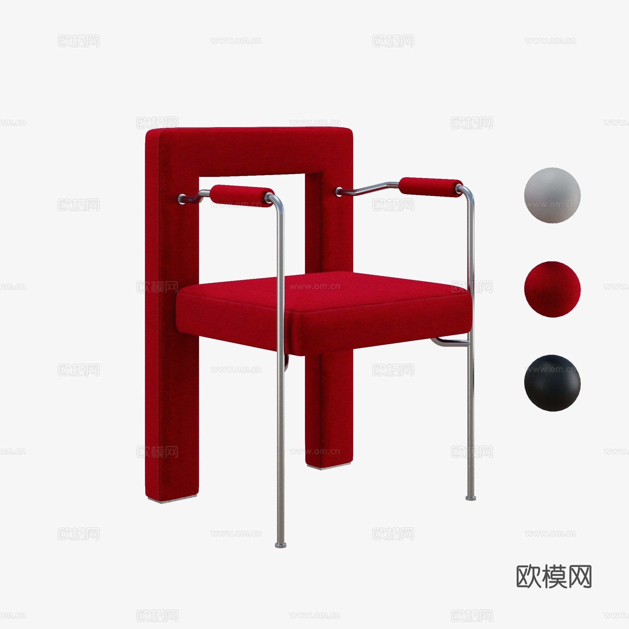 得闲 玫瑰餐椅 餐椅3d模型