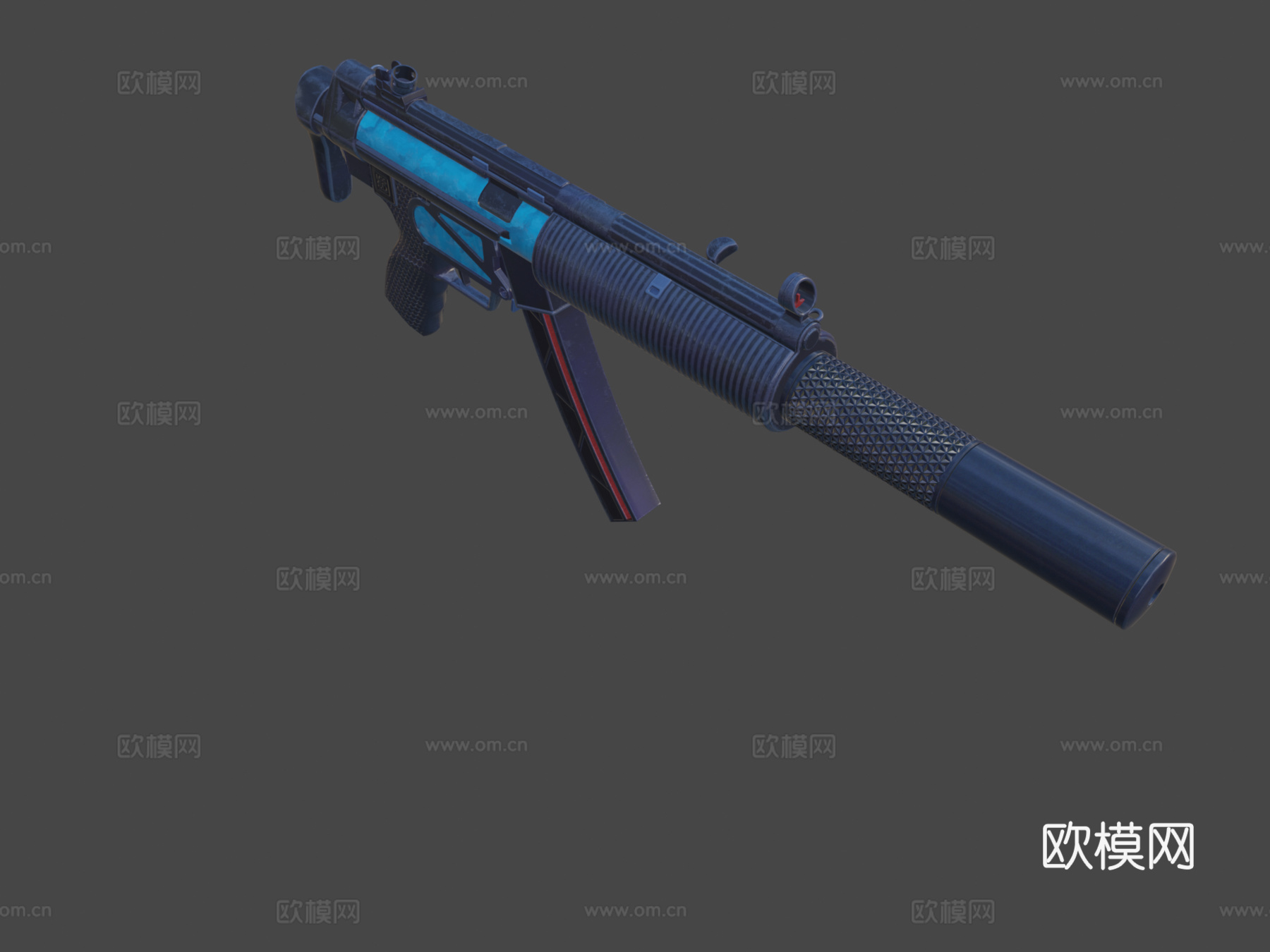 MP5-SD-蓝铜矿3d模型