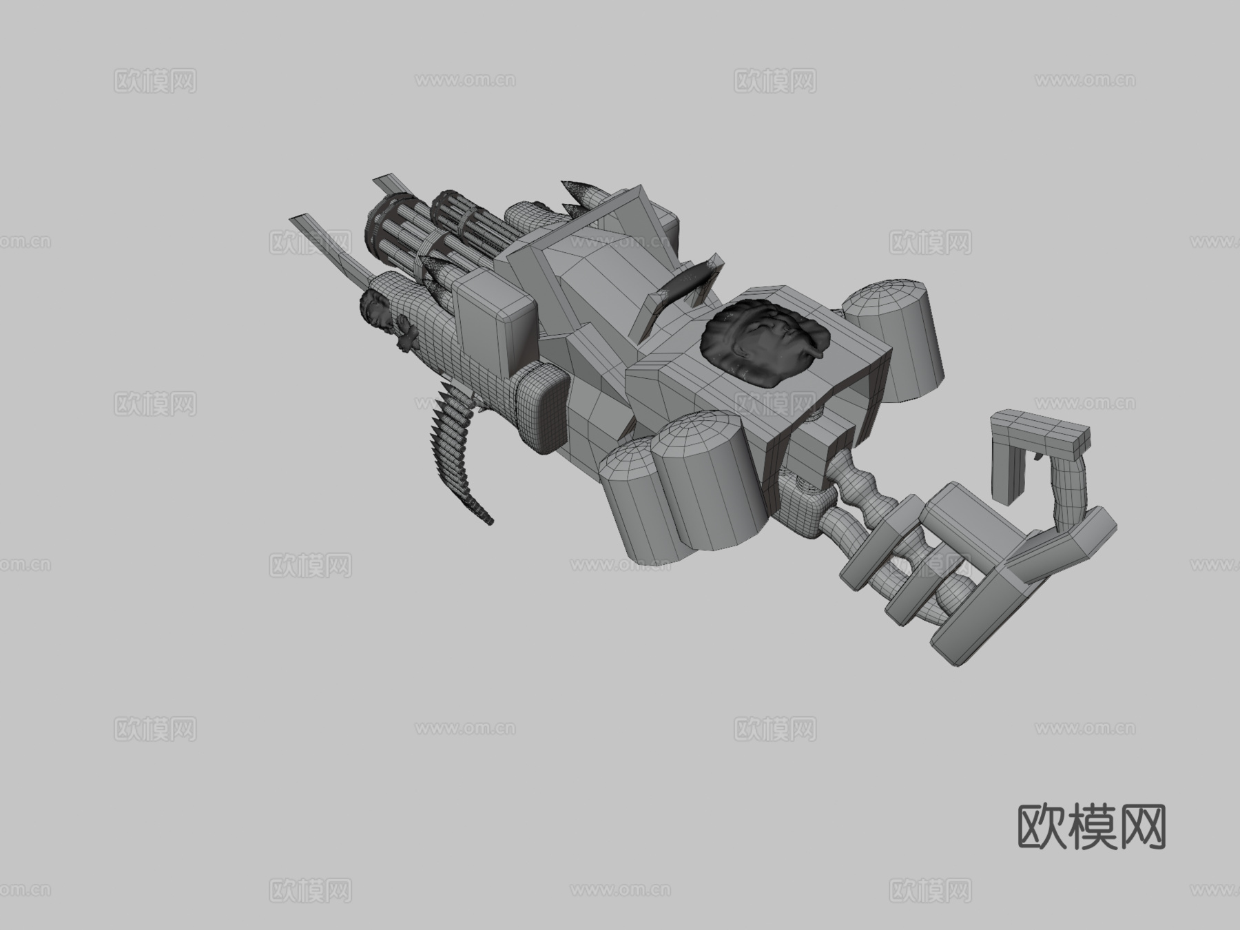 古埃及风格迷你机枪3d模型