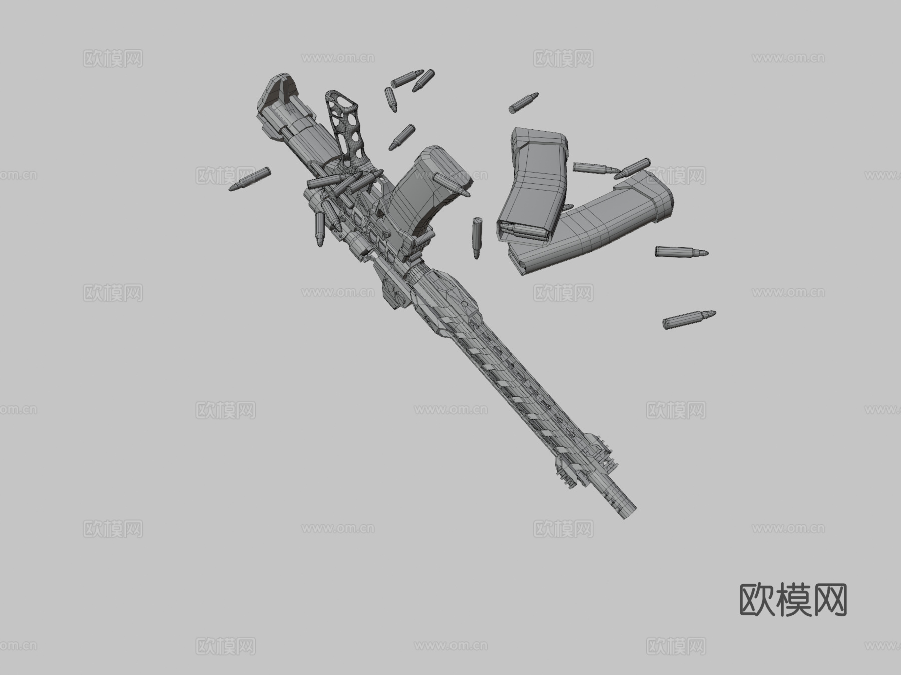 AR-15 F1坏蛋版3d模型