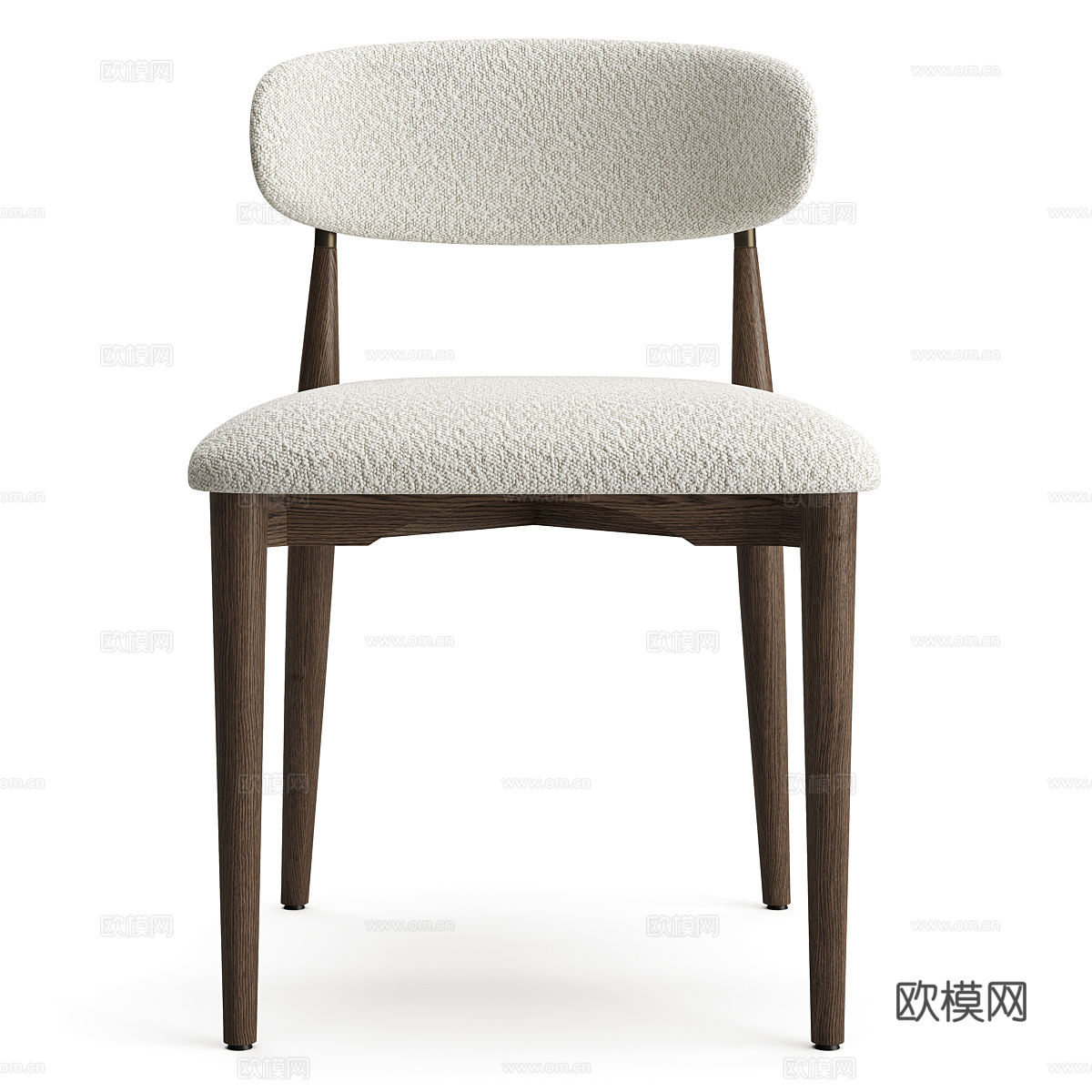 新中式轻奢圆餐桌椅3d模型