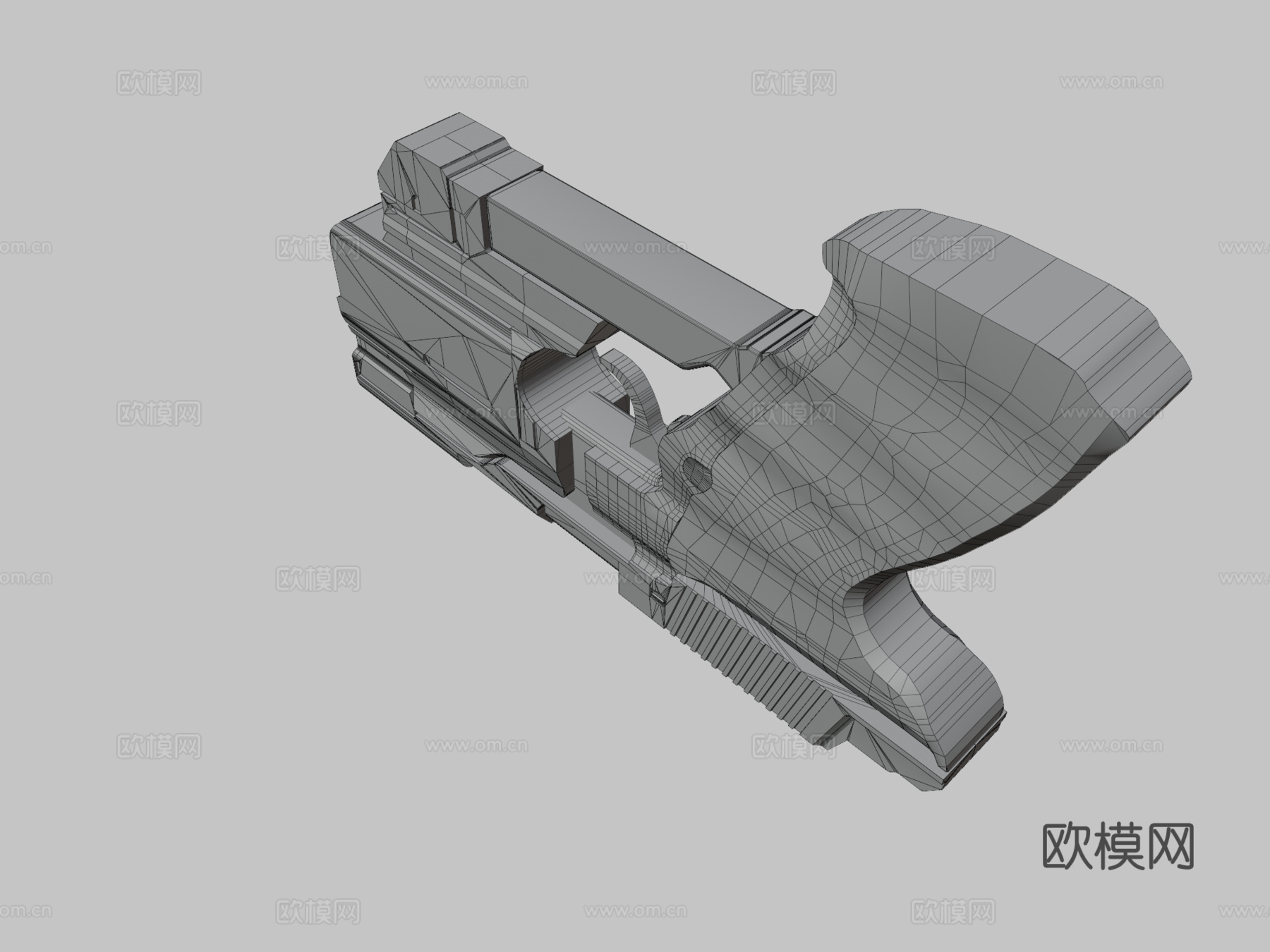 科幻手枪3d模型