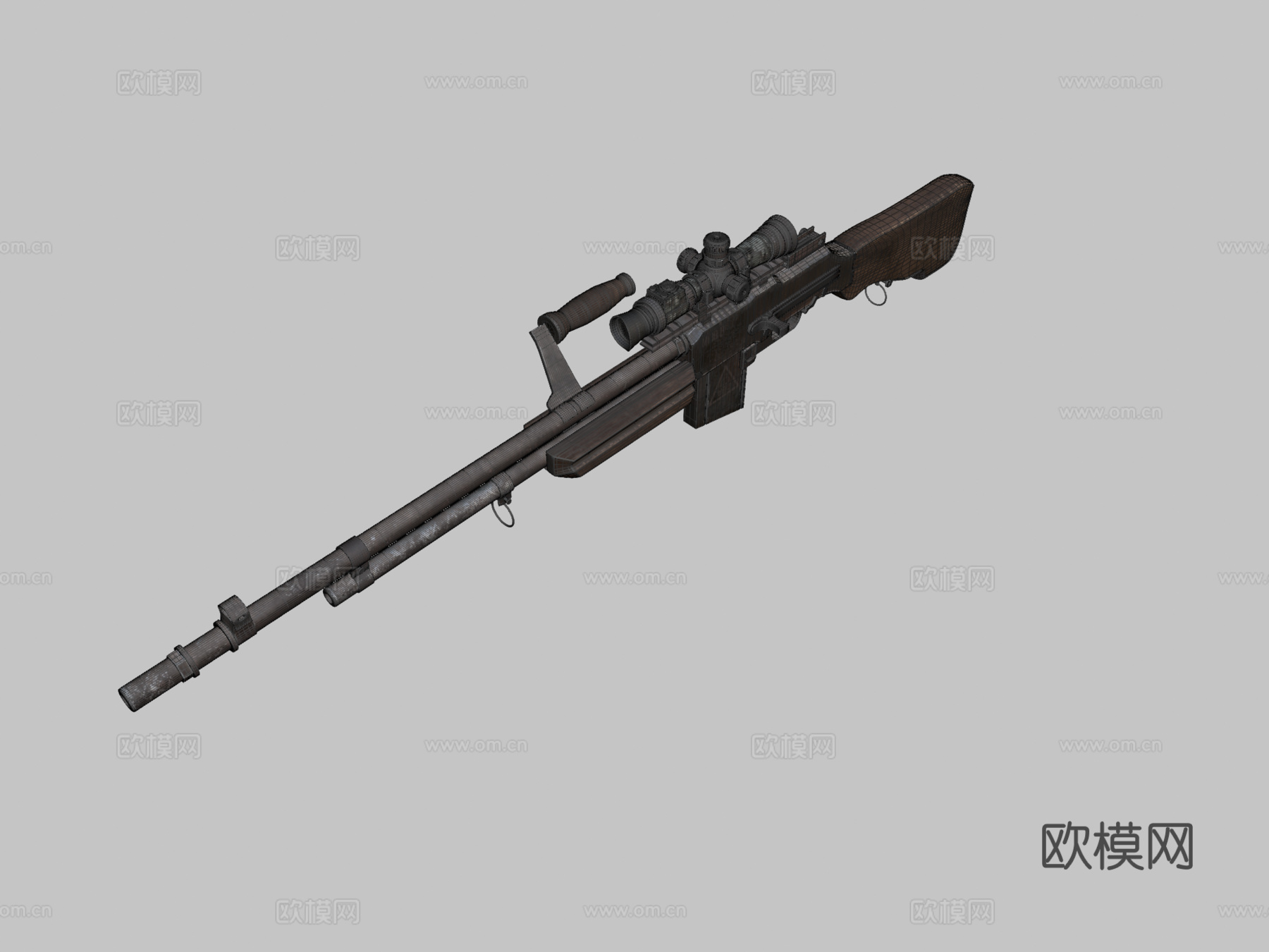 枪械M19183d模型