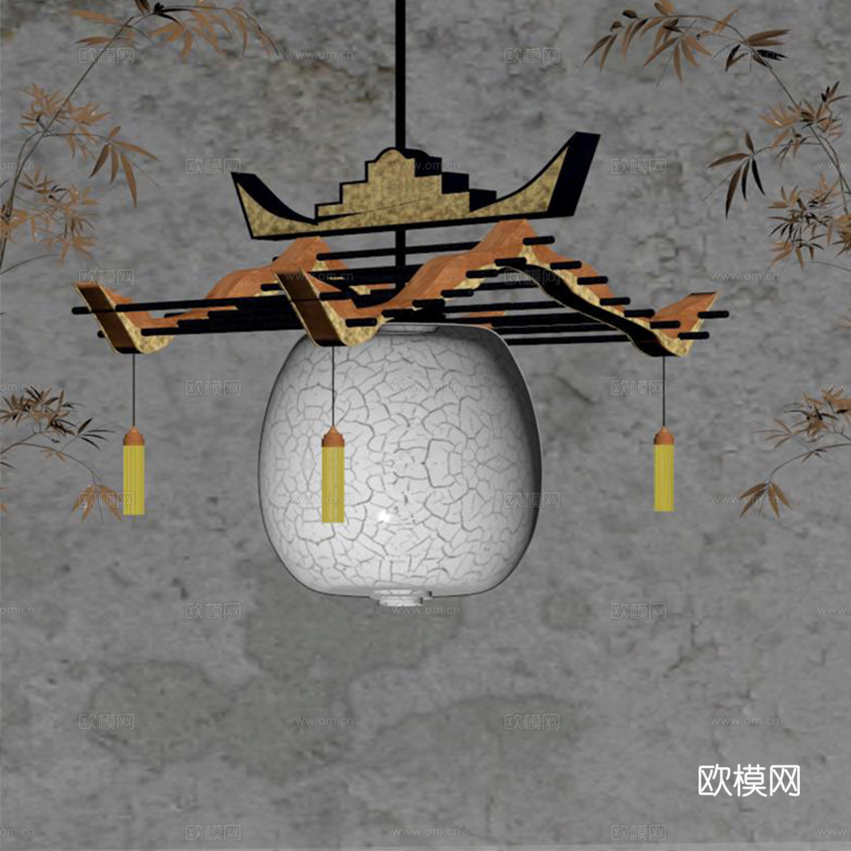 装饰吊灯su模型下载（渲染图2）