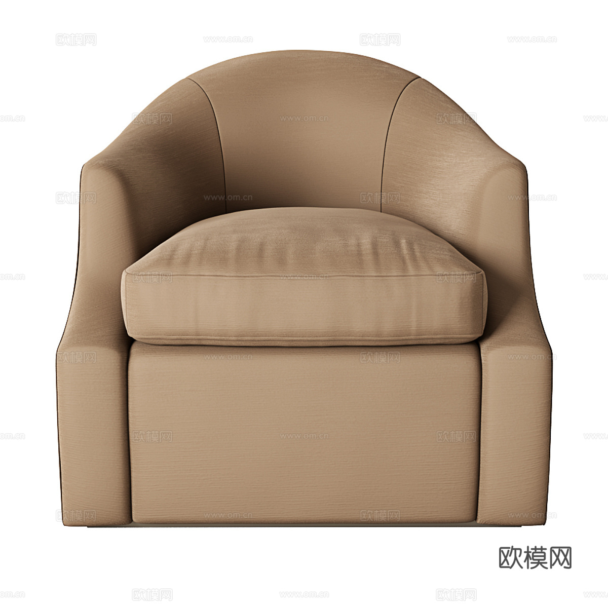 美式简约布艺休闲沙发3d模型