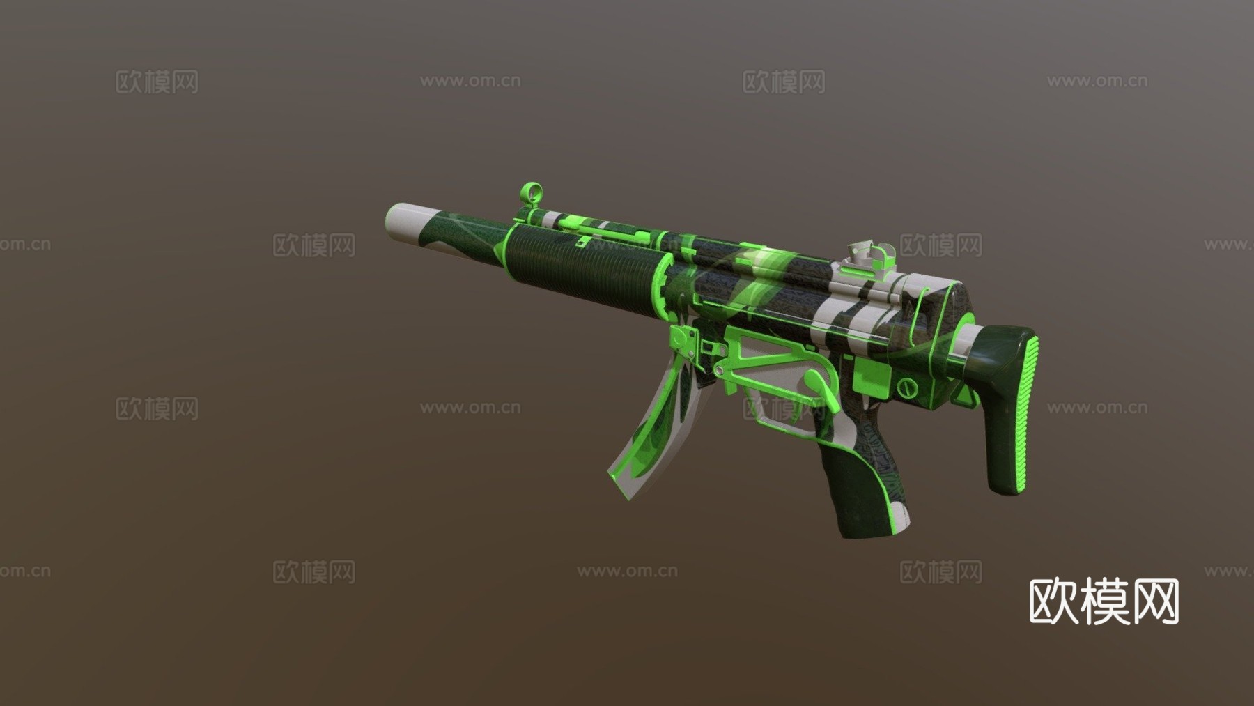 MP5SD-绿色谎言3d模型