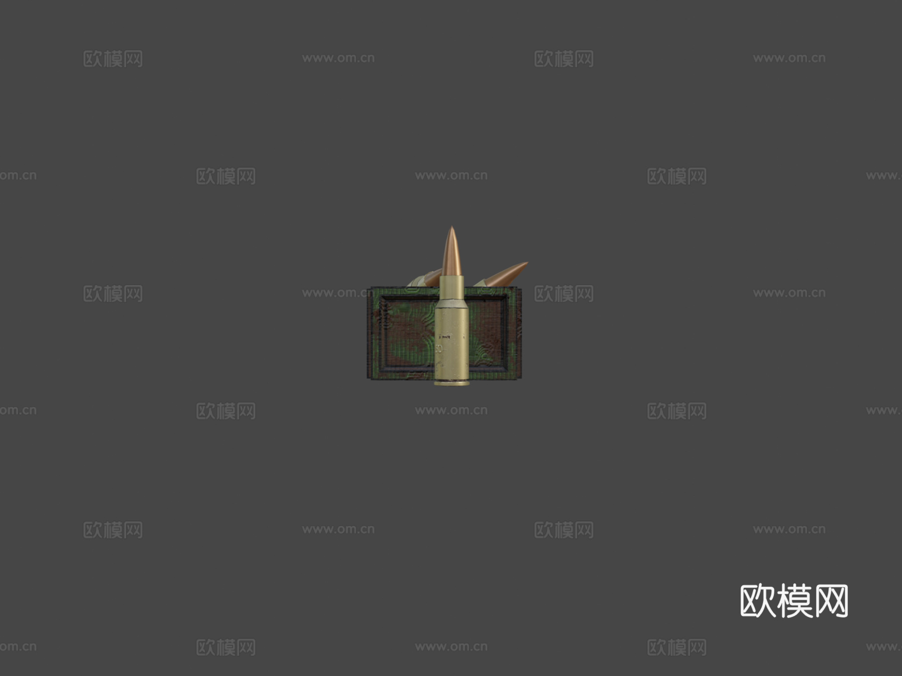 物品与道具-弹药箱(漫画风格)3d模型