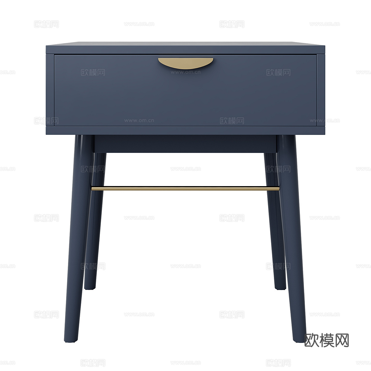 新中式轻奢床头柜3d模型