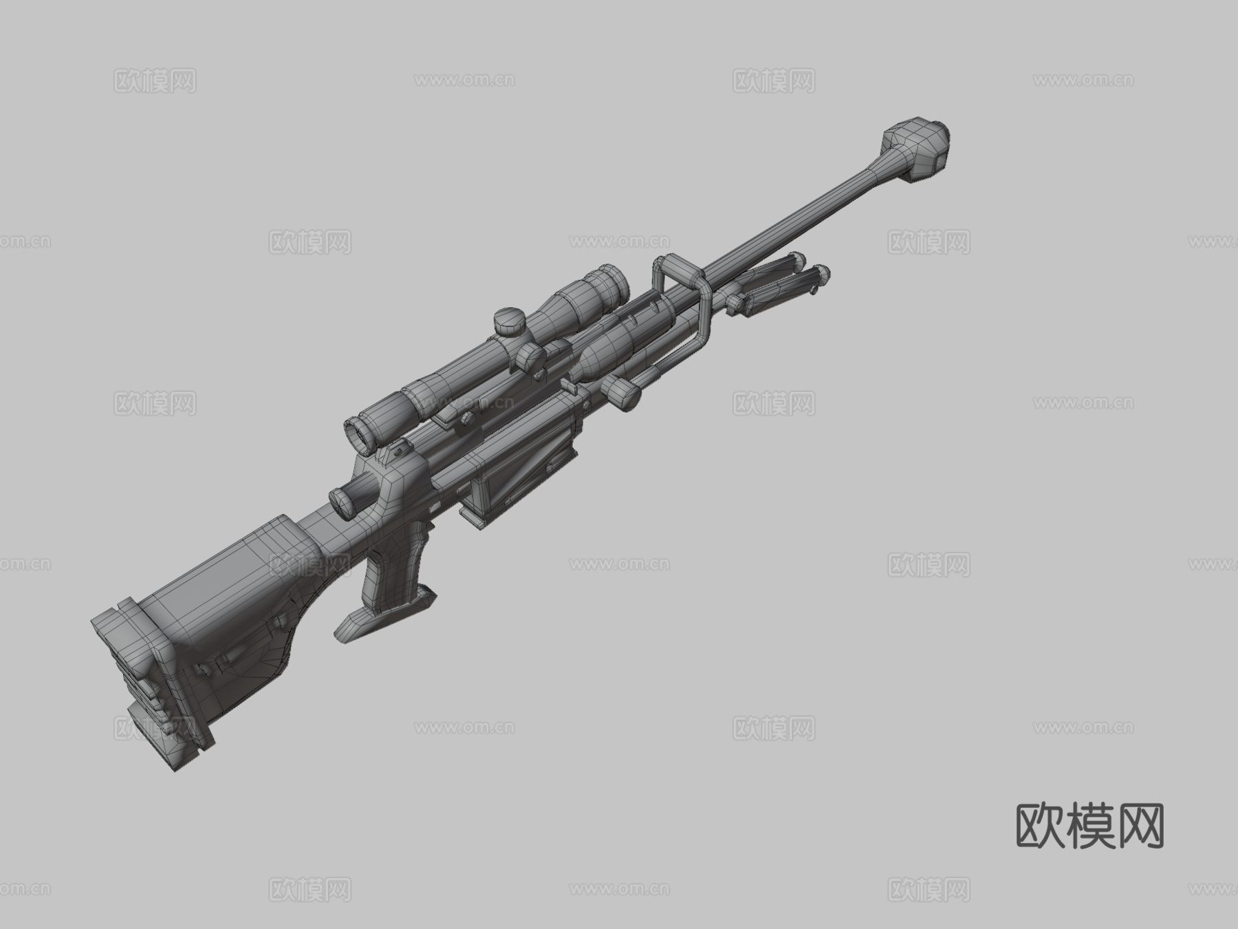无政府统治狙击步枪概念3d模型