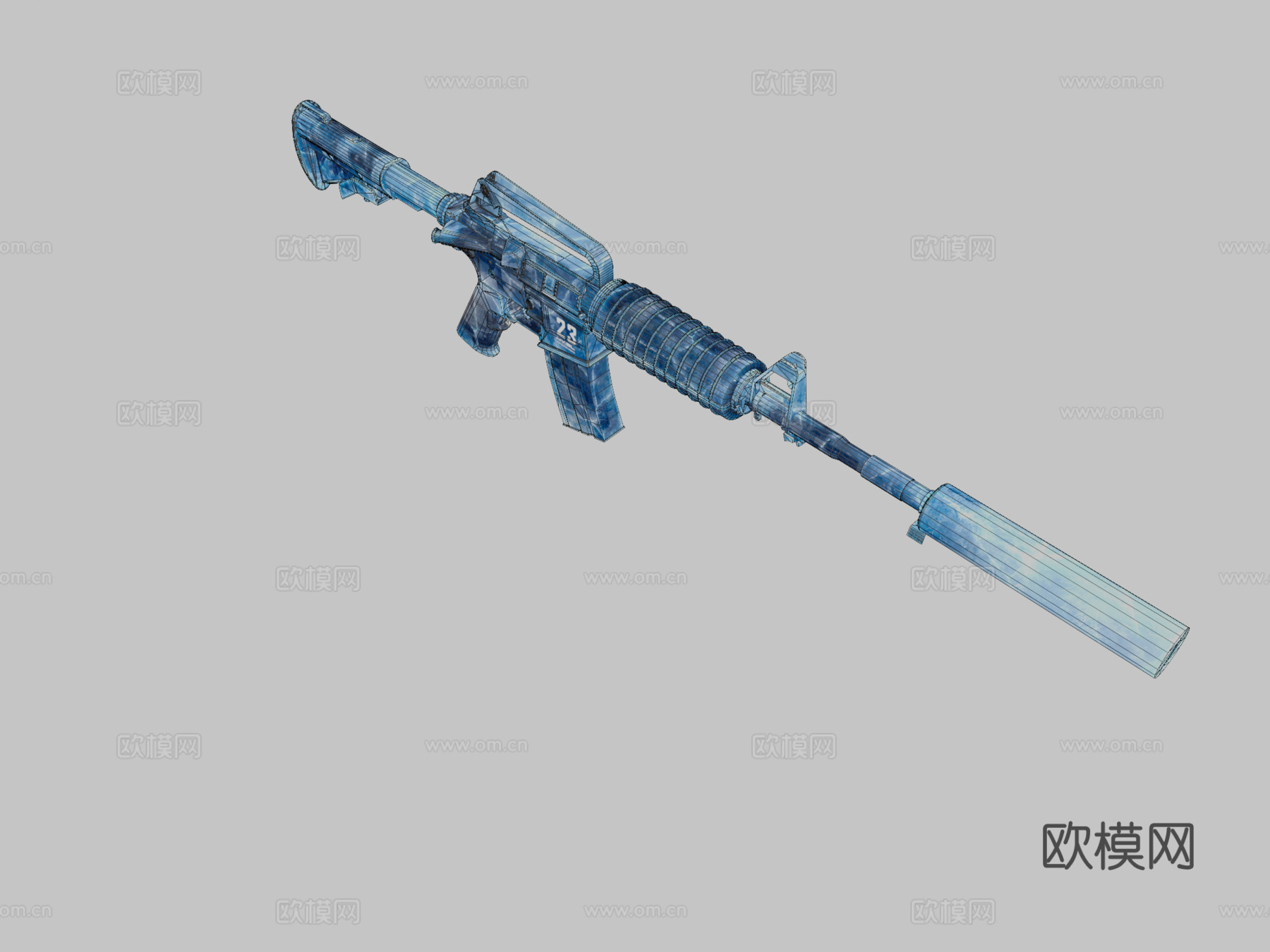 M4A1S-冻伤3d模型