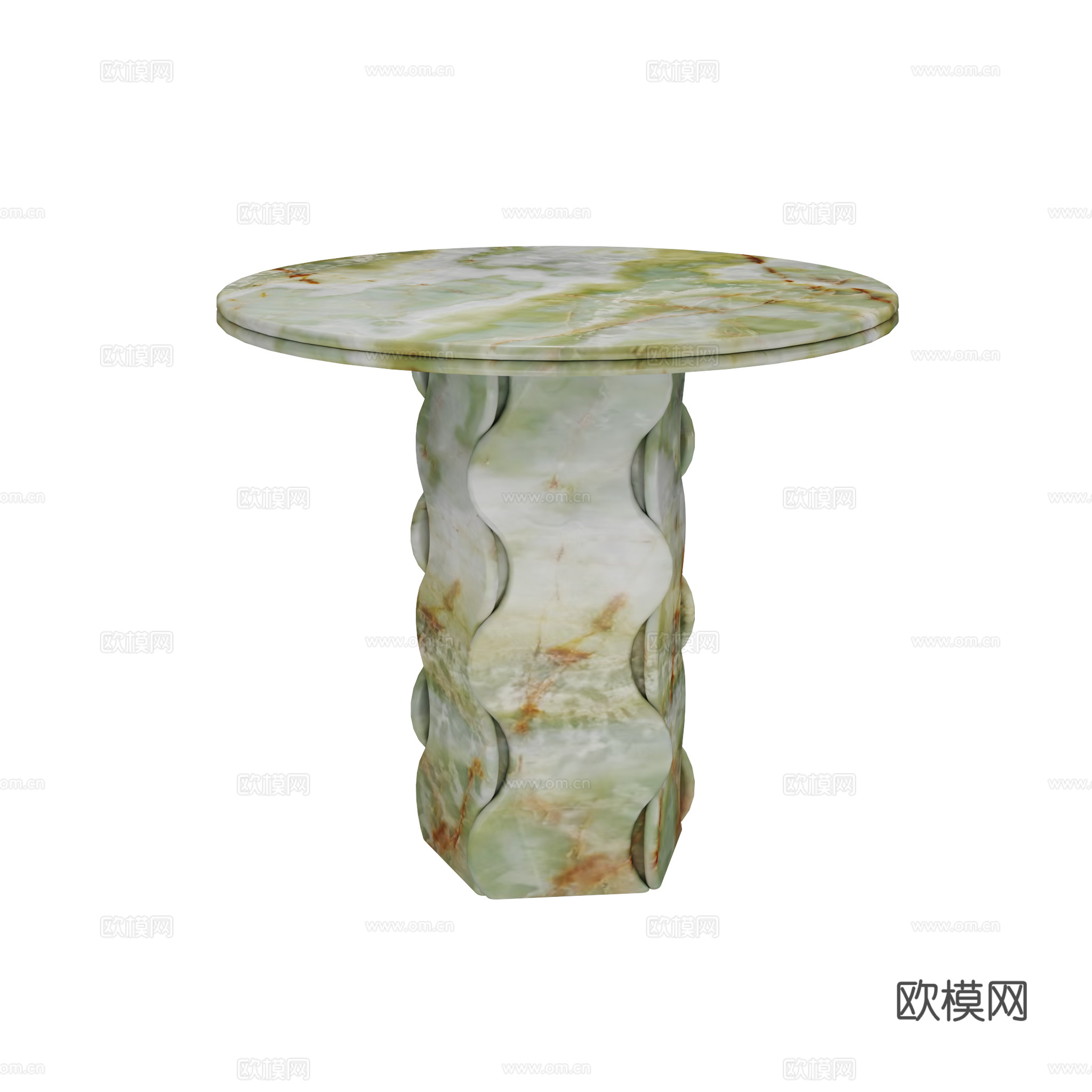 得闲 粼粼圆桌 餐桌3d模型