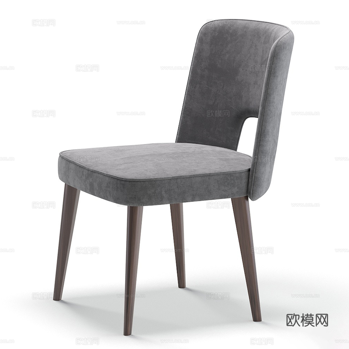 现代北欧布艺餐椅3d模型