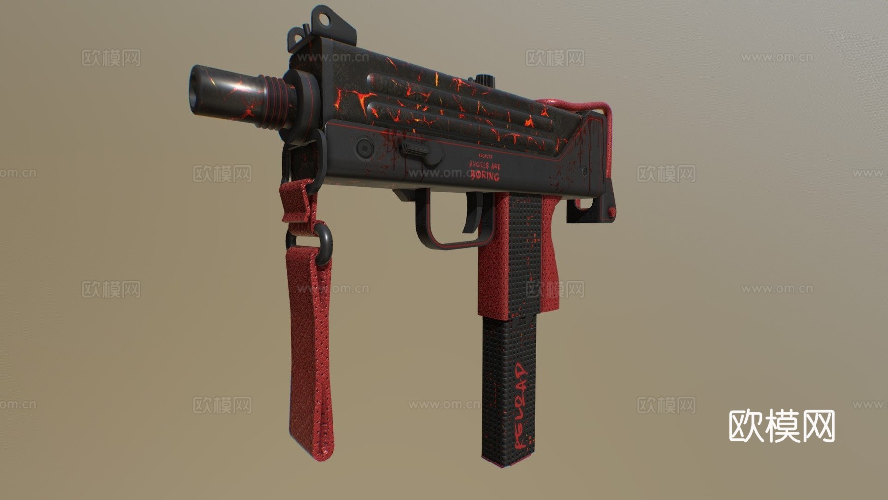 MAC10-火山烈焰3d模型