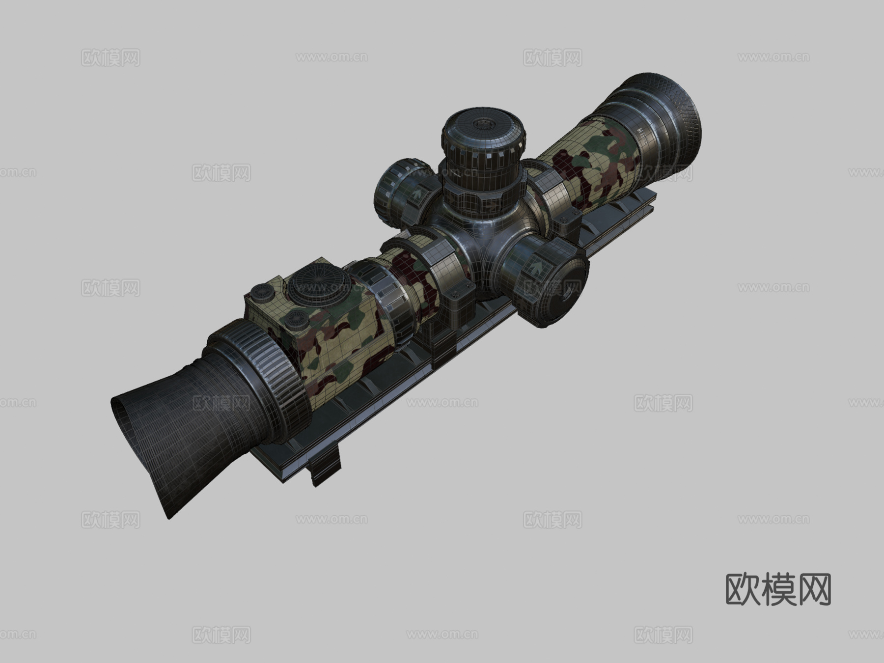 PUBG八倍镜3d模型