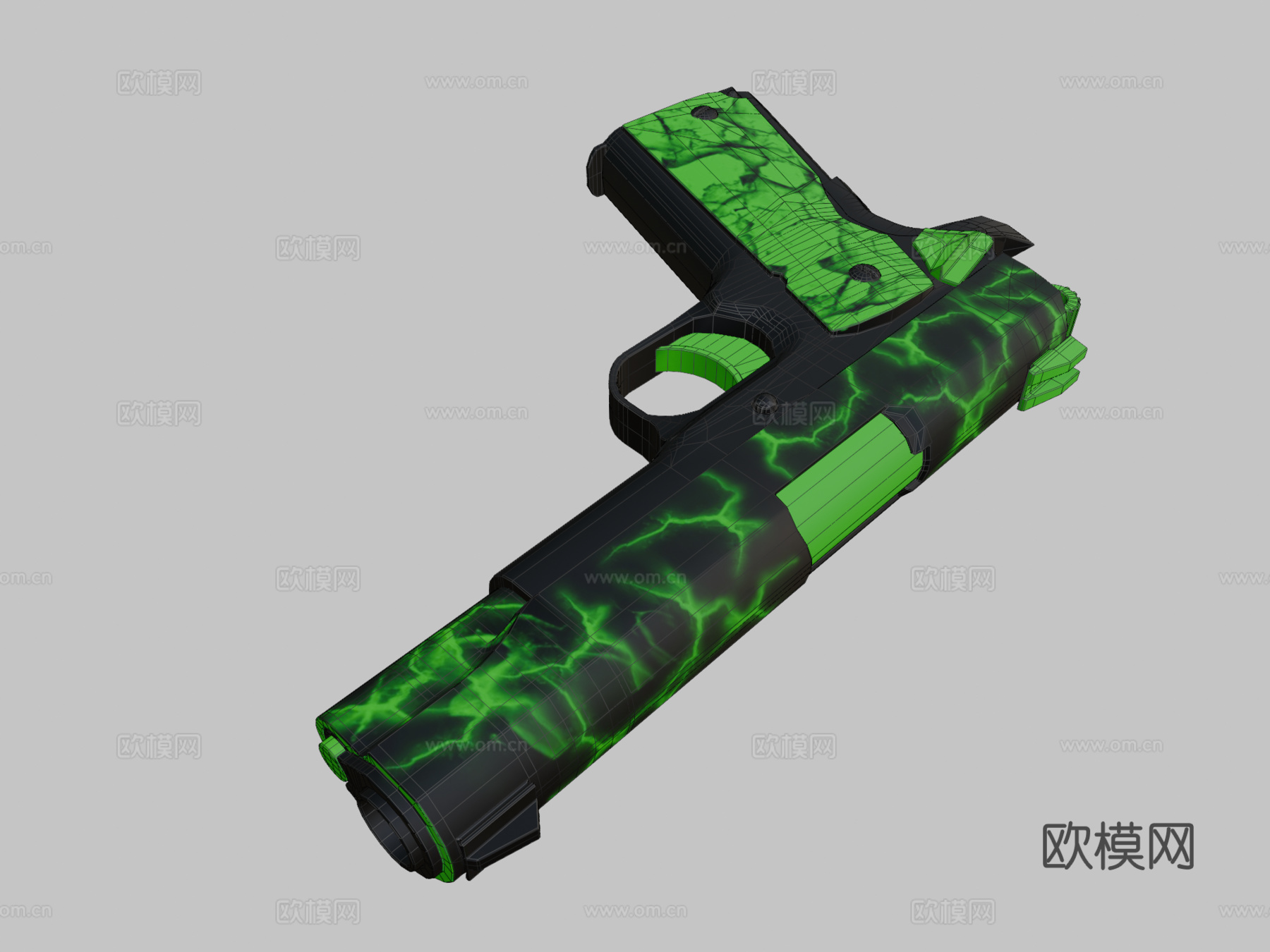 M1911X光透视3d模型