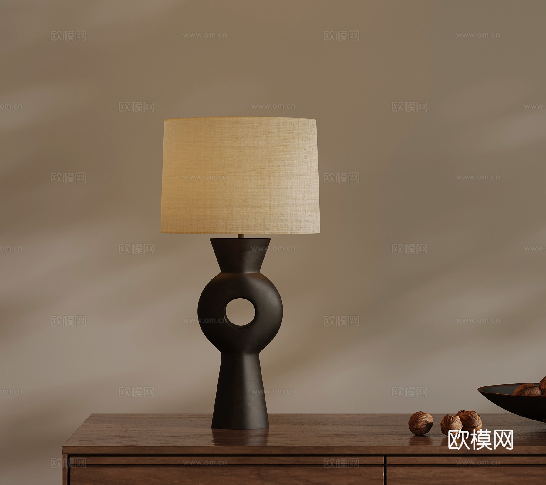 诧寂风台灯 中古风台灯su模型