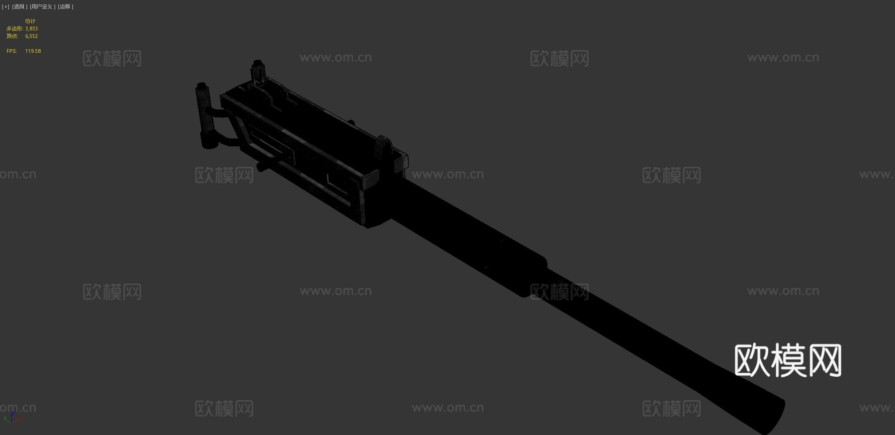 战锤40K重型短管机枪3d模型