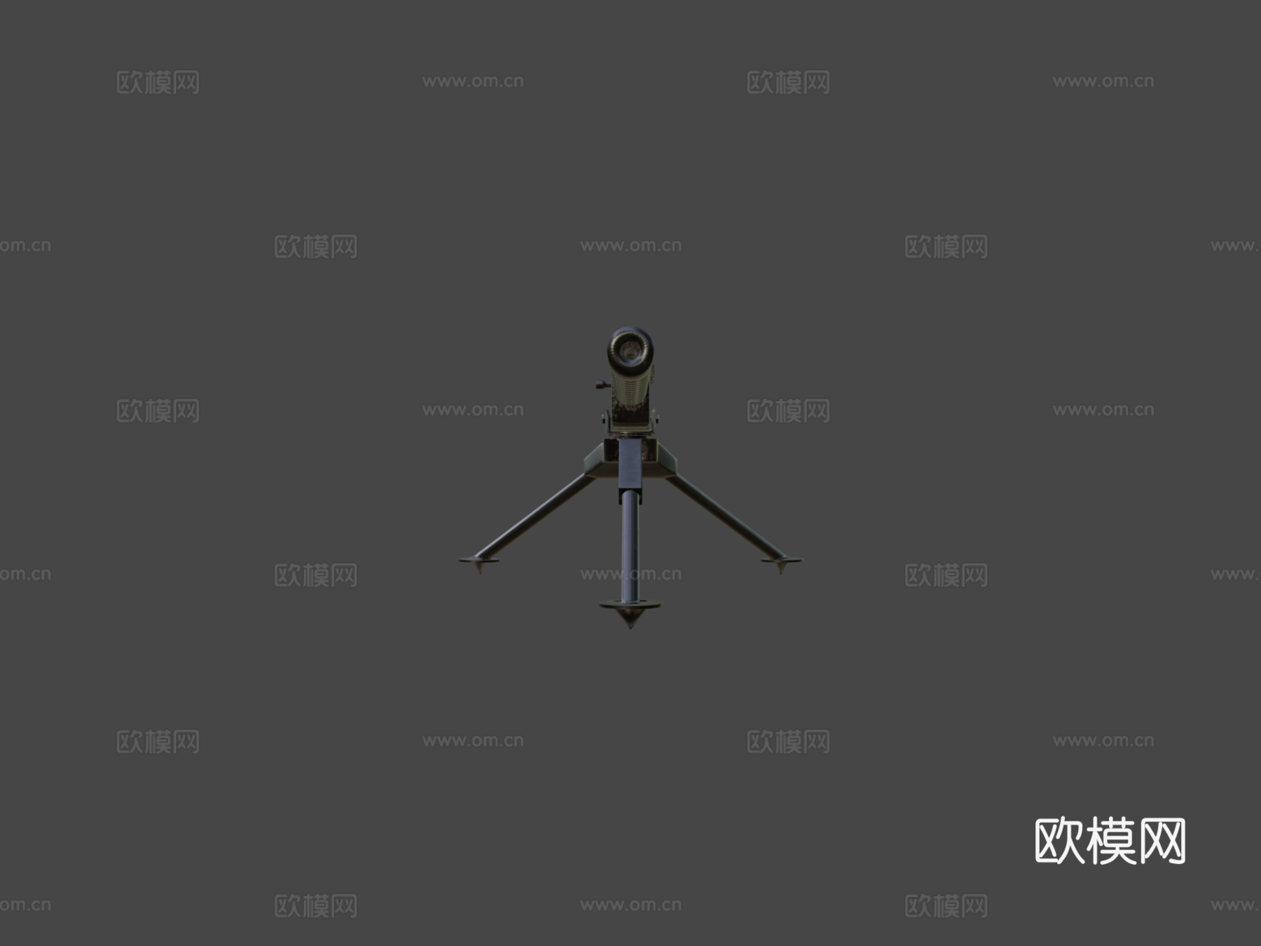 勃朗宁M1919机枪3d模型