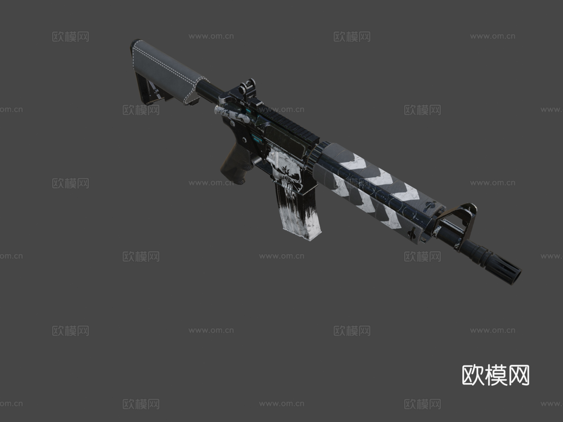 M4A4-屠杀模式3d模型