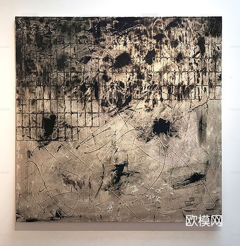 中古复古挂画  抽象画 艺术画