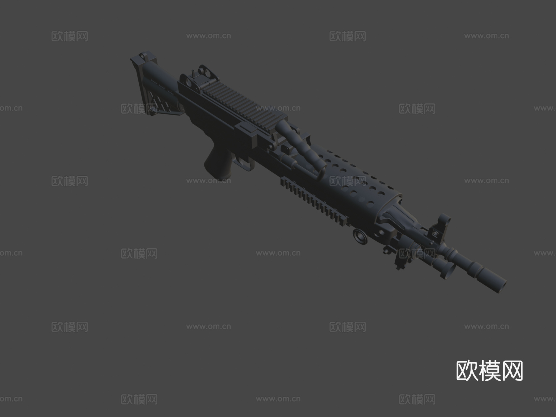 M249轻机枪-轻型机枪3d模型