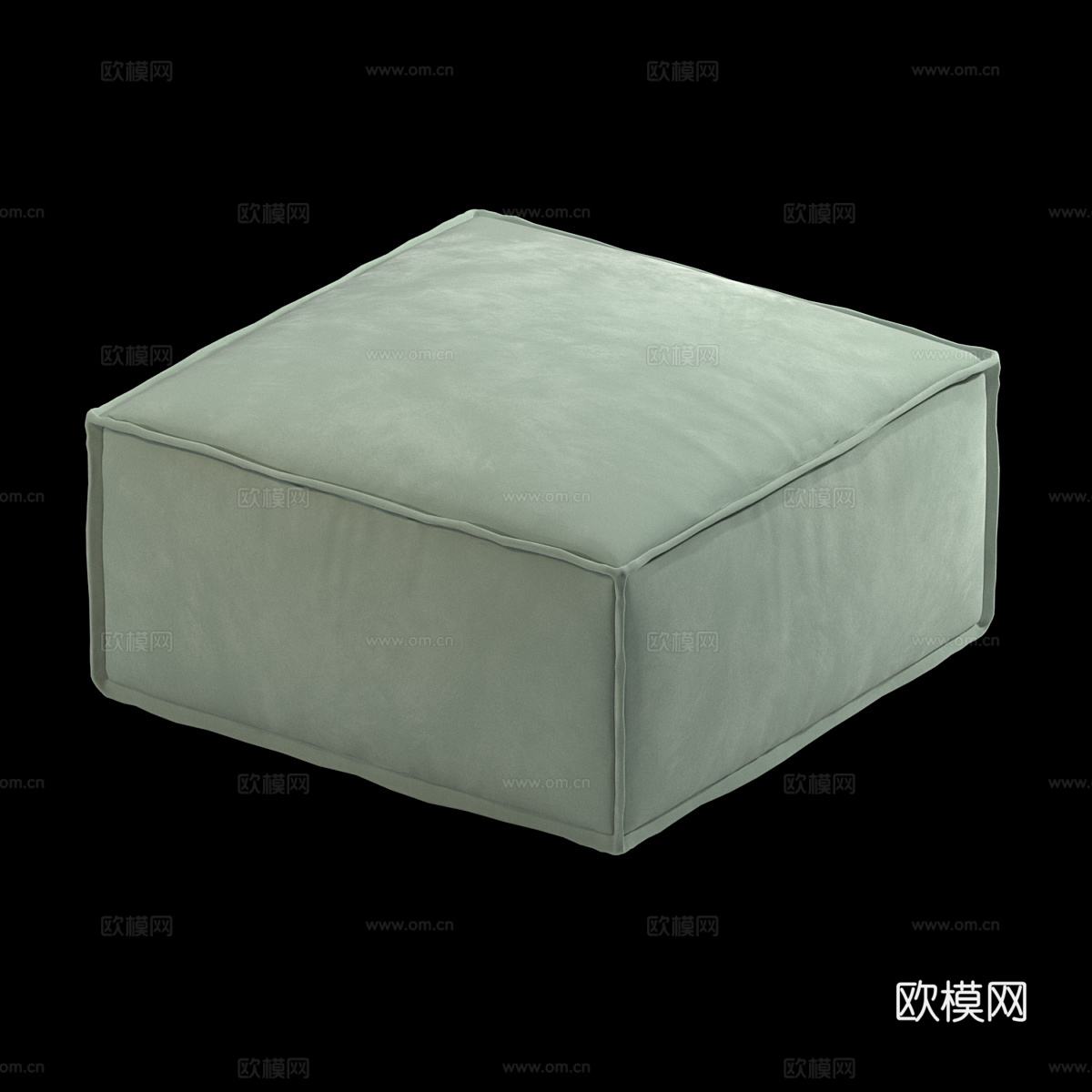 现代意式布艺沙发凳3d模型