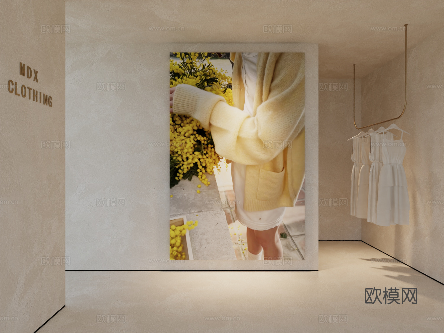 现代工装挂画海报挂画3d模型