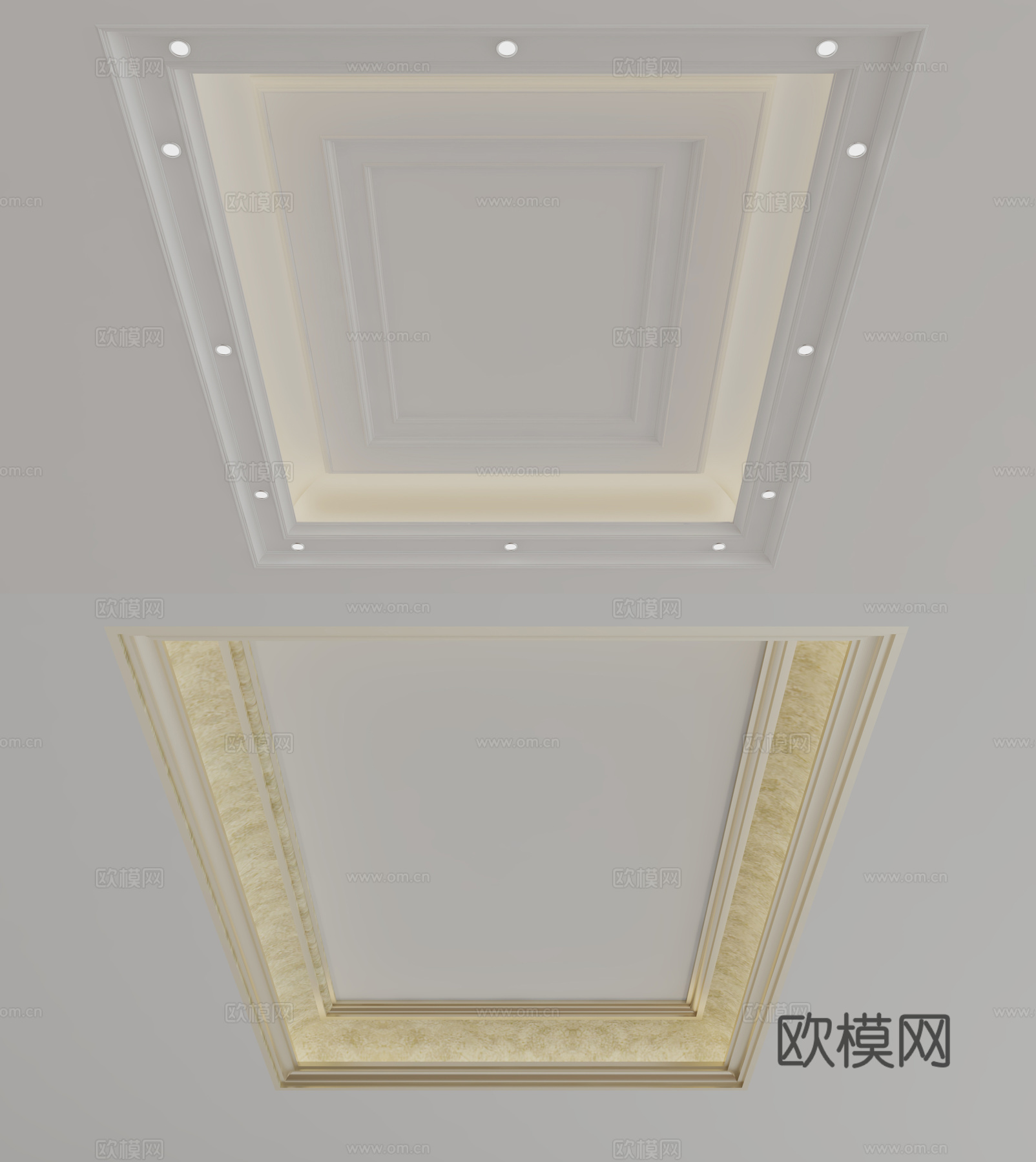 欧式天花吊顶3d模型