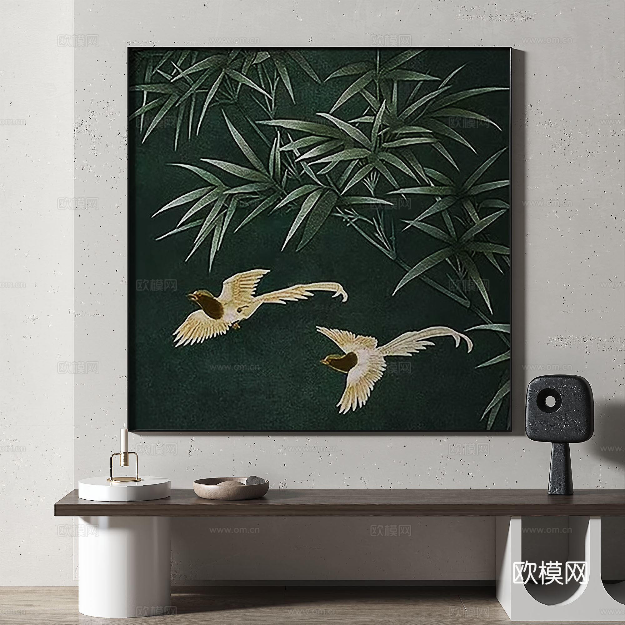 现代，中古，抽象，轻奢，复古，油画，装饰画3d模型