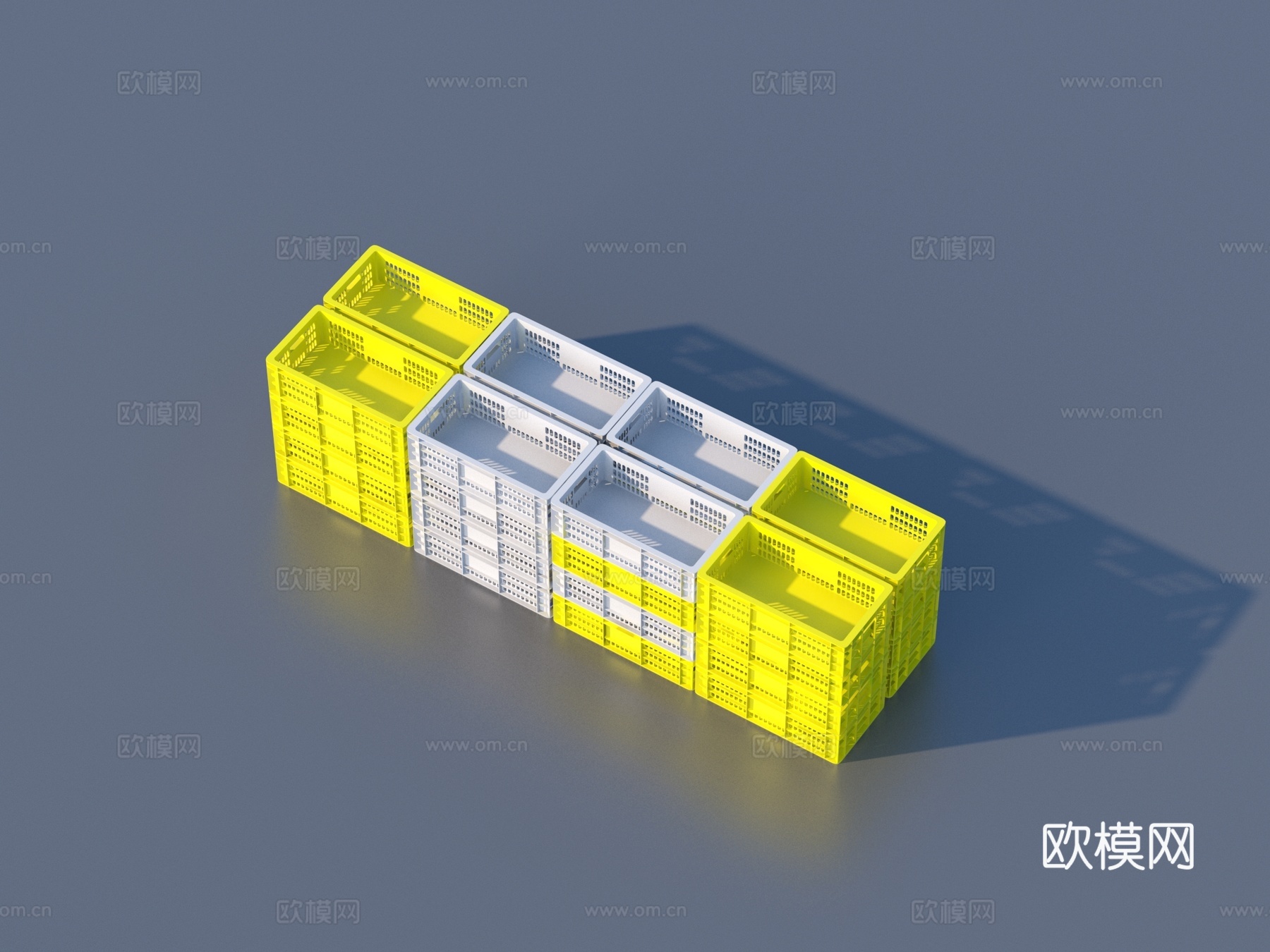 收纳筐 塑料筐3d模型