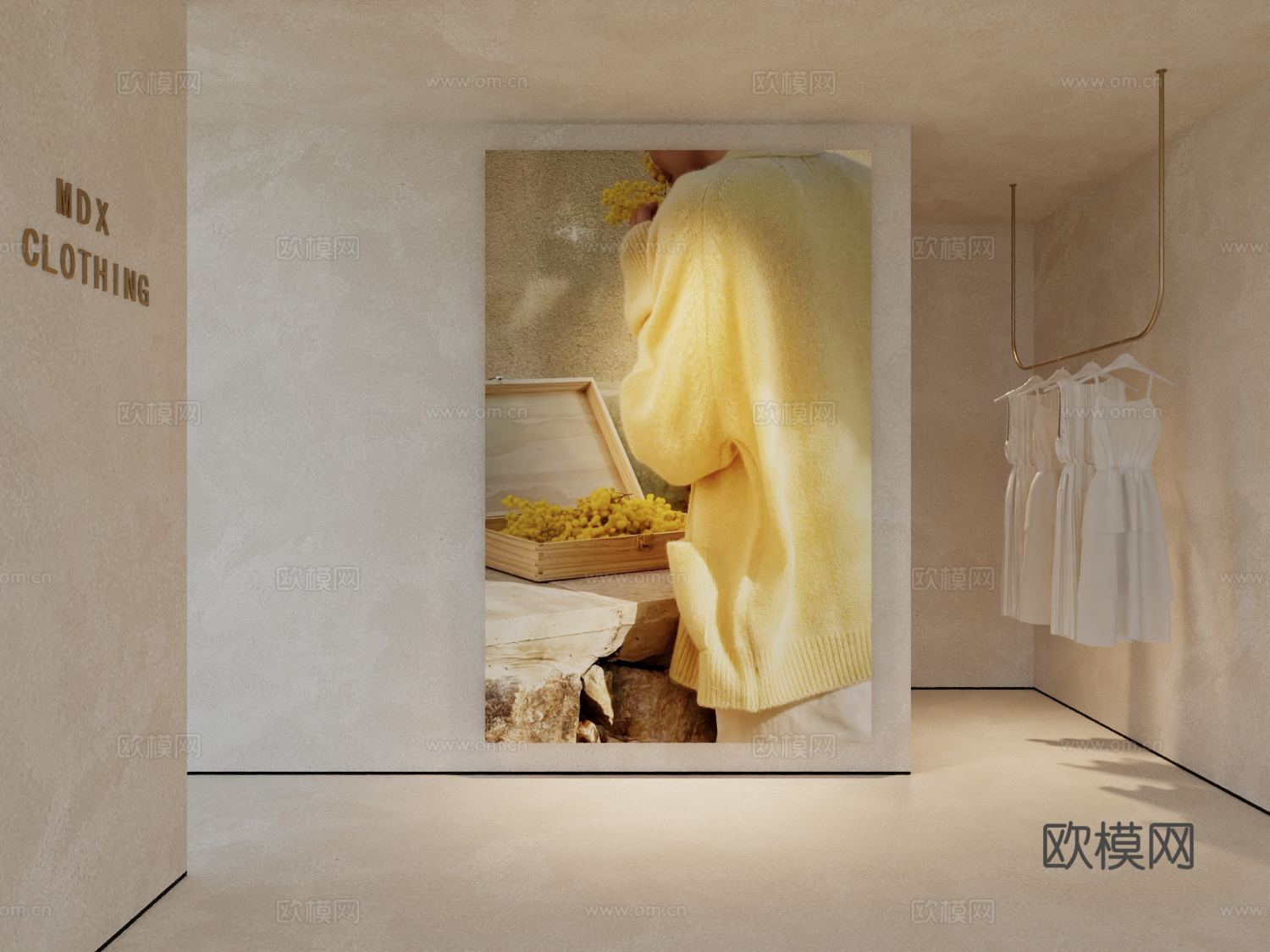 现代工装挂画海报挂画3d模型