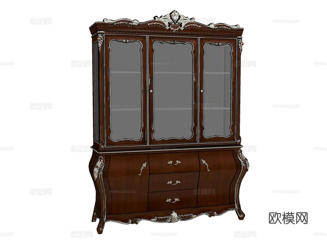 书柜su模型下载（渲染图2）