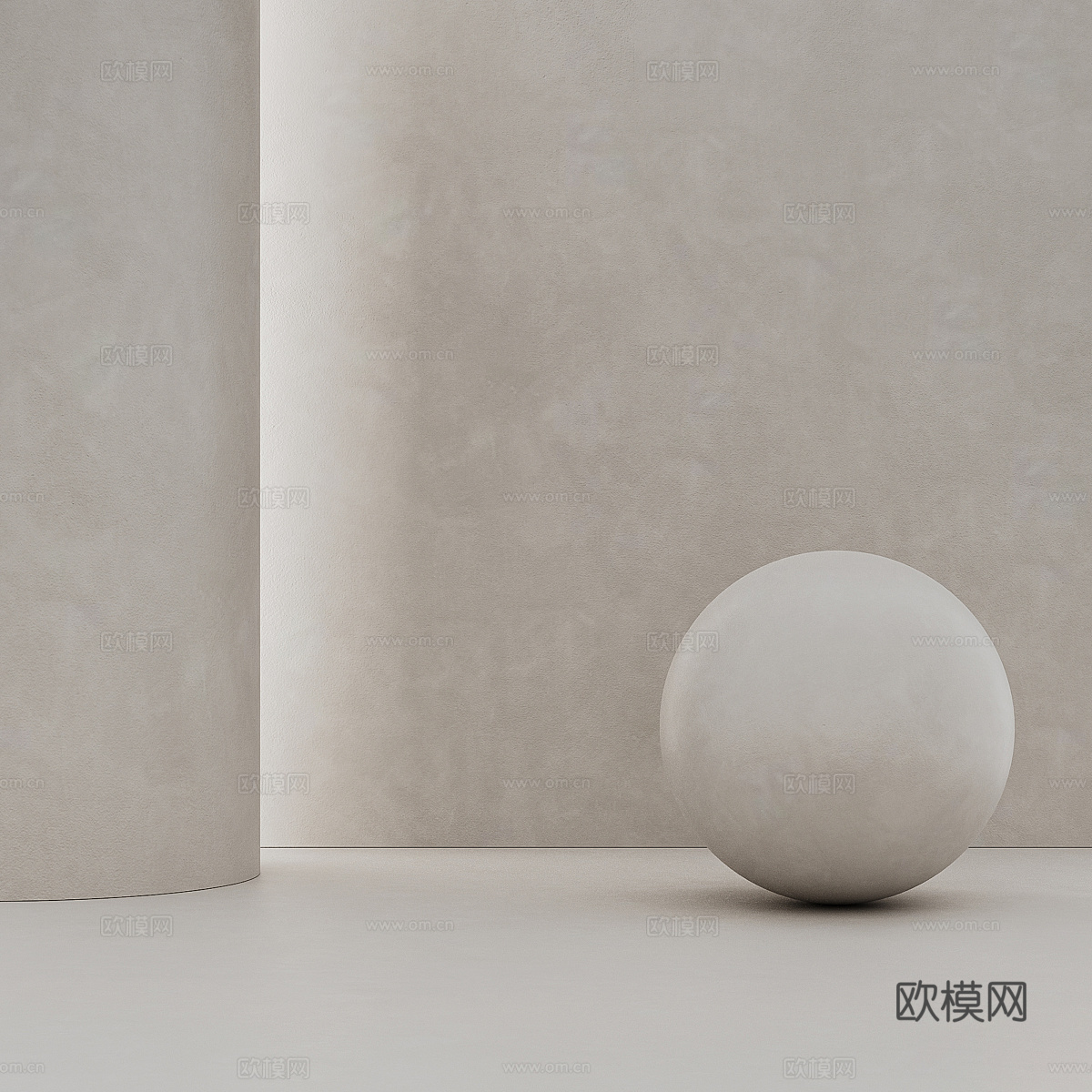 现代侘寂涂料3d模型