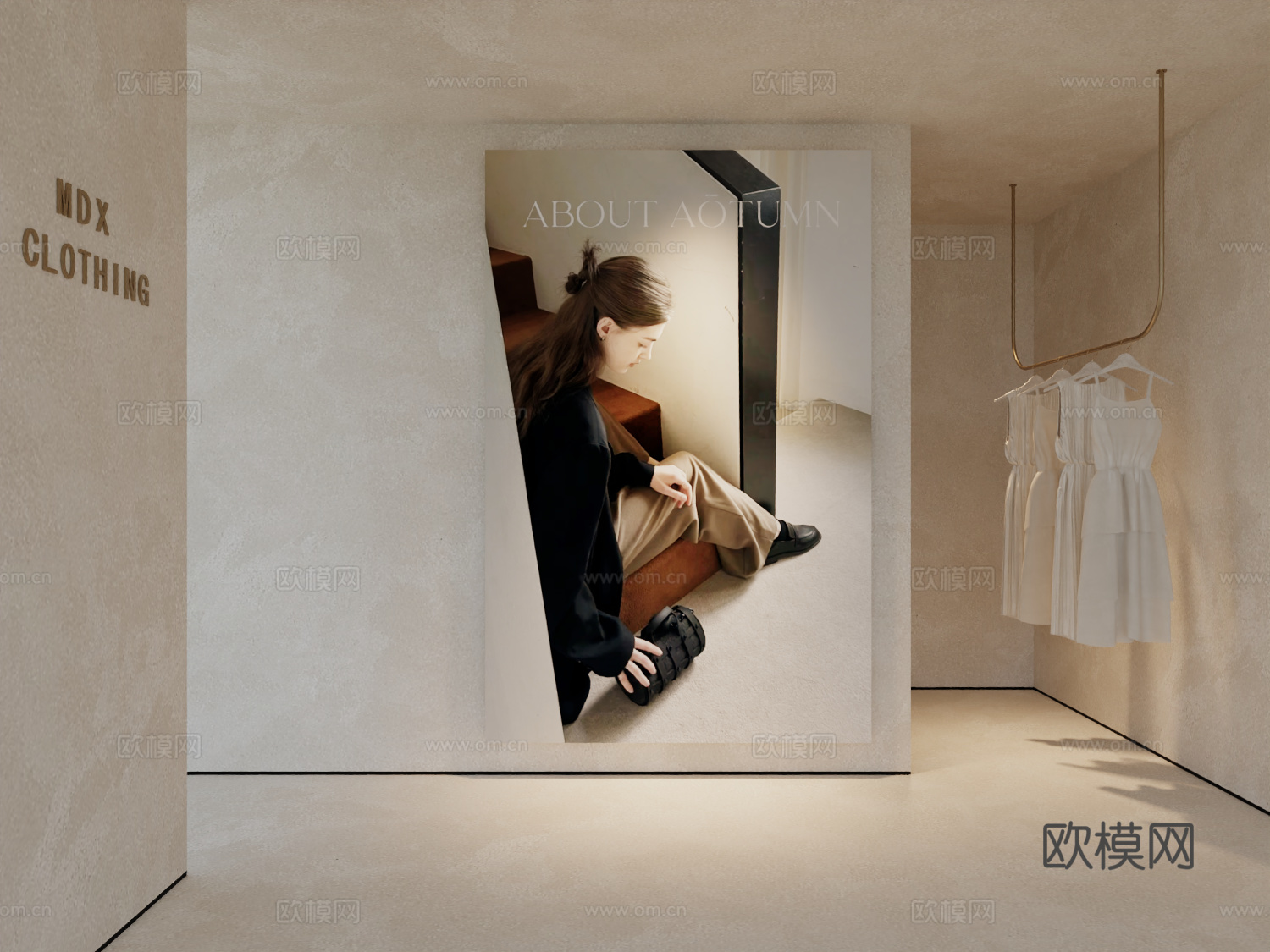 现代工装挂画海报挂画3d模型