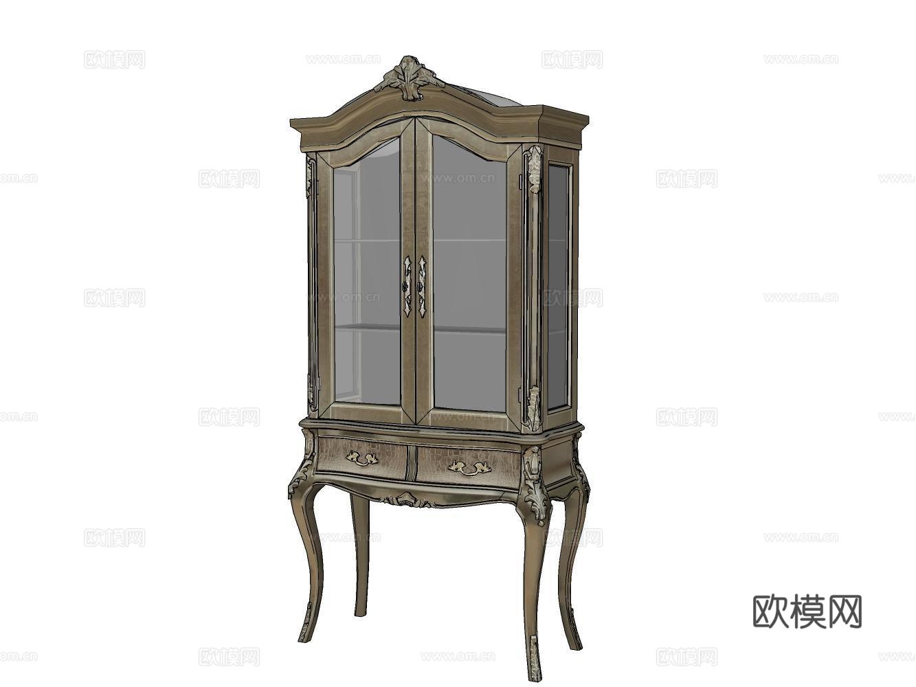 书柜su模型下载（渲染图2）