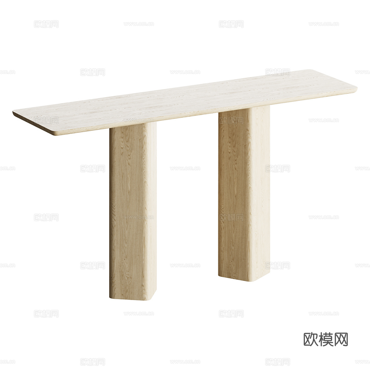 现代意式实木端景台3d模型