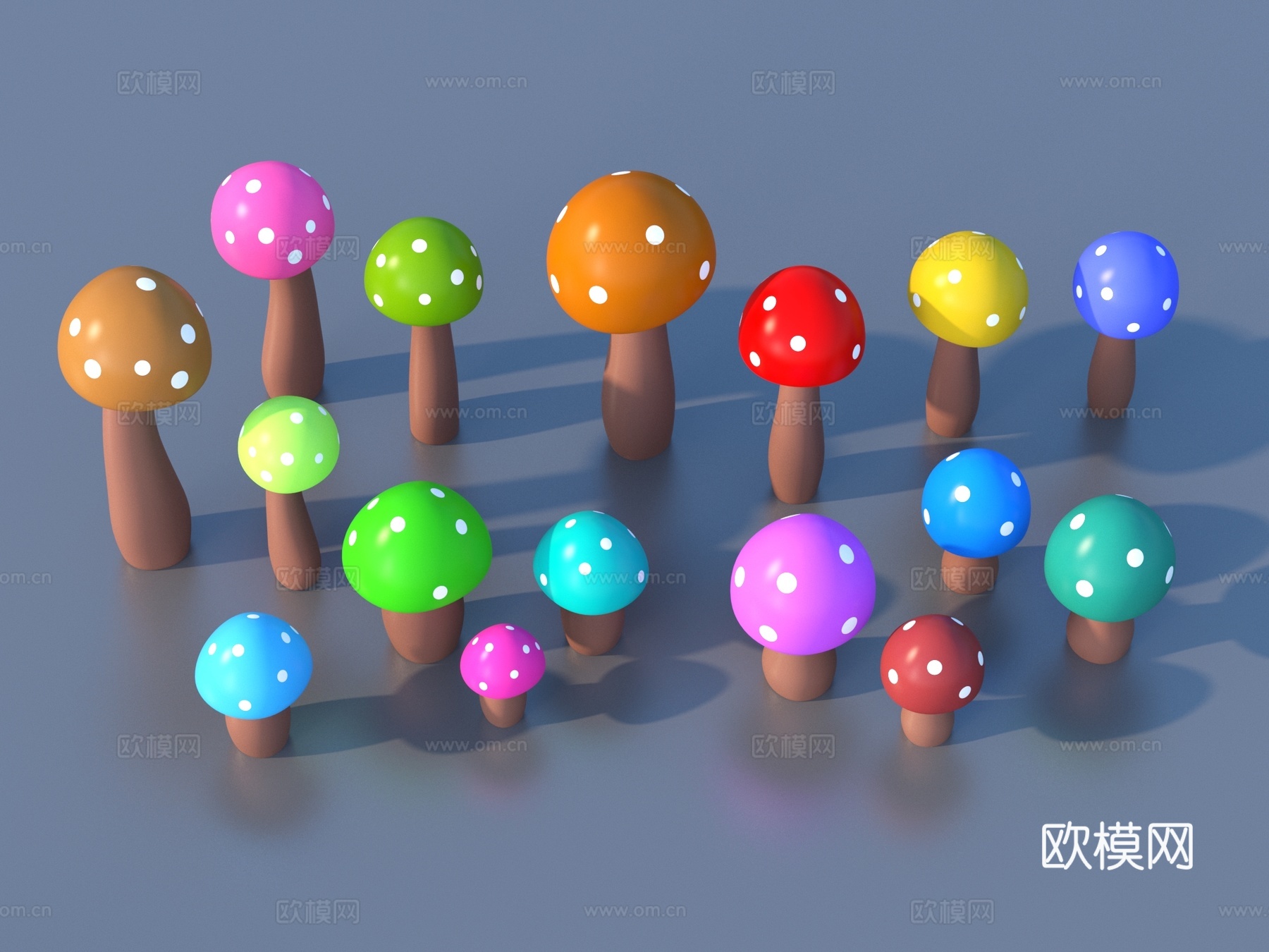 卡通蘑菇 蘑菇3d模型