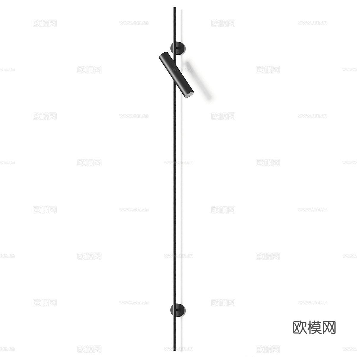 现代极简金属长条壁灯3d模型