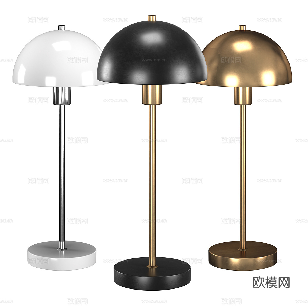现代轻奢极简台灯3d模型