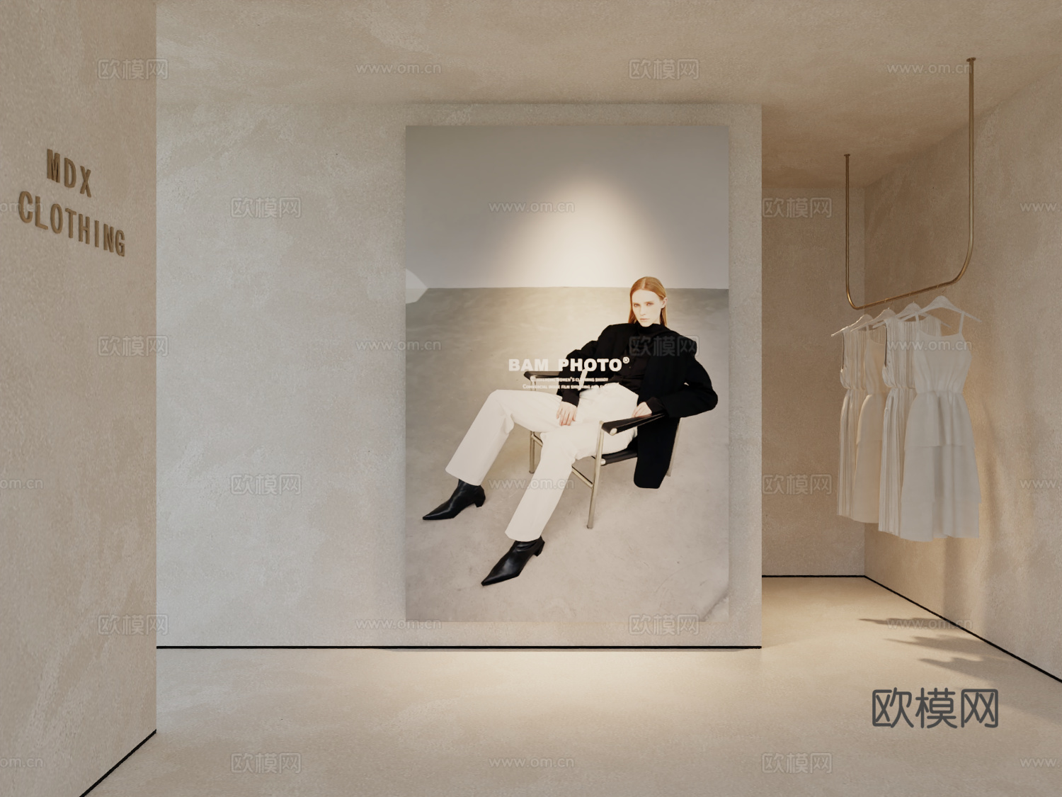 现代工装挂画海报挂画3d模型
