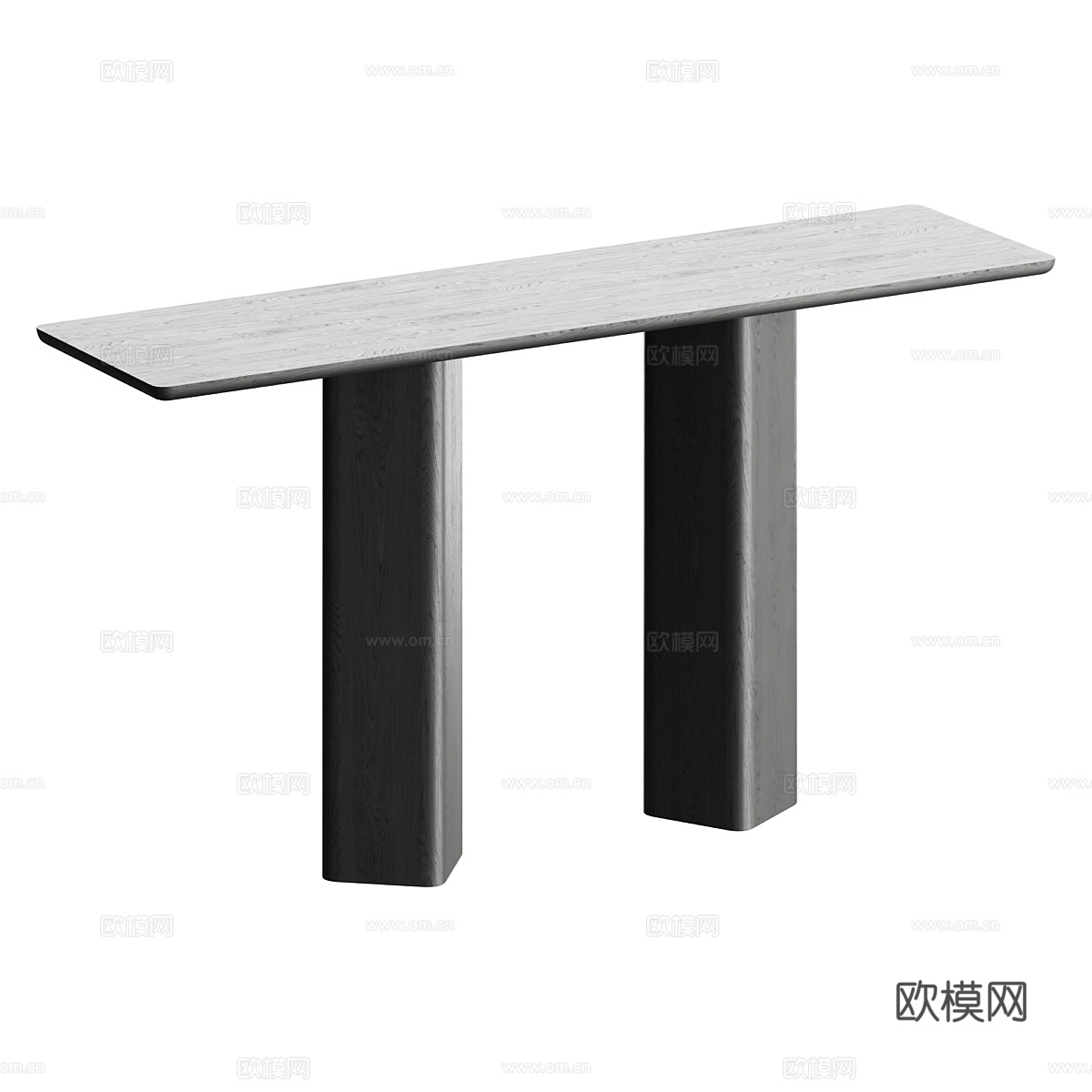 现代意式实木端景台3d模型