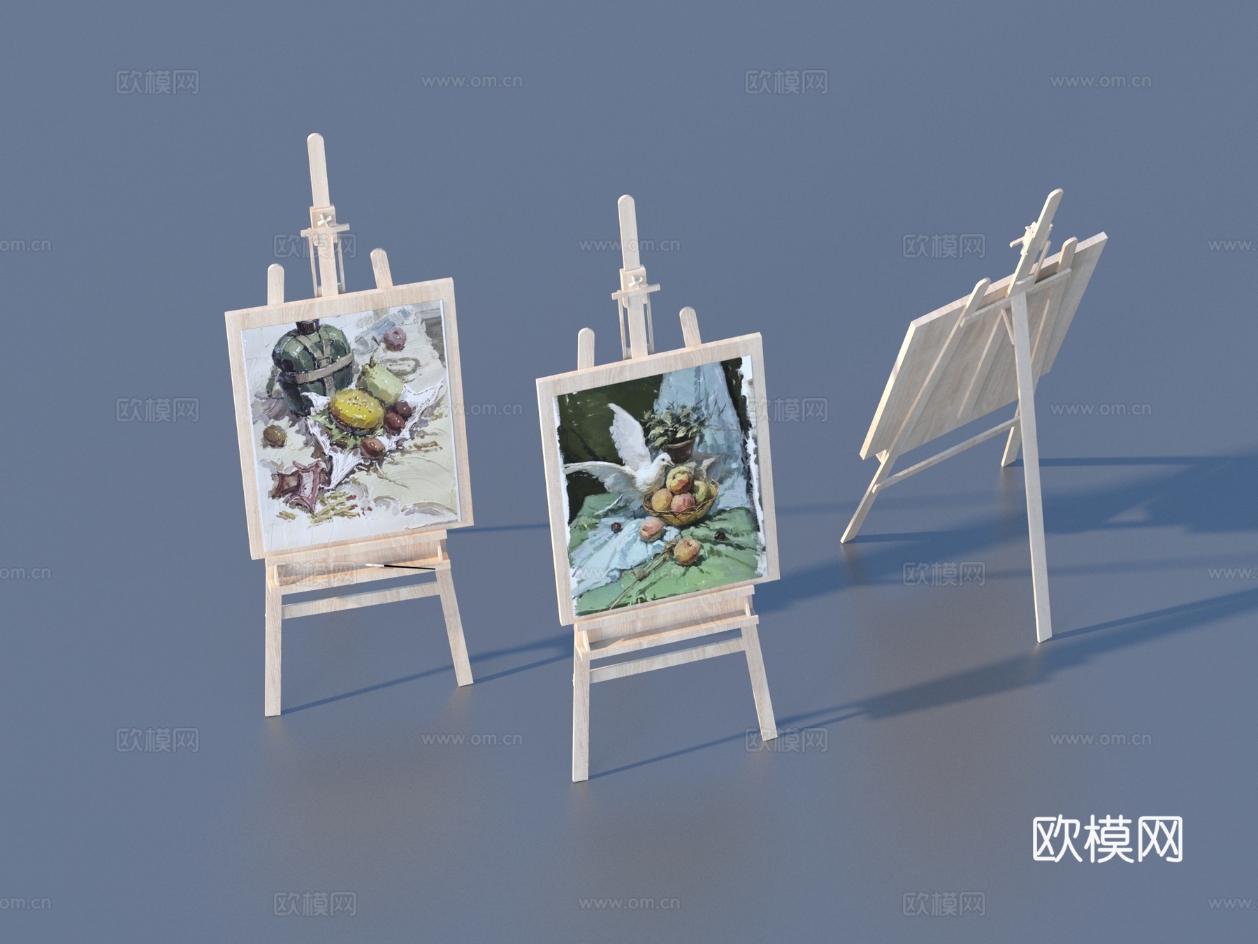 画架 画具 画板 美术器材3d模型