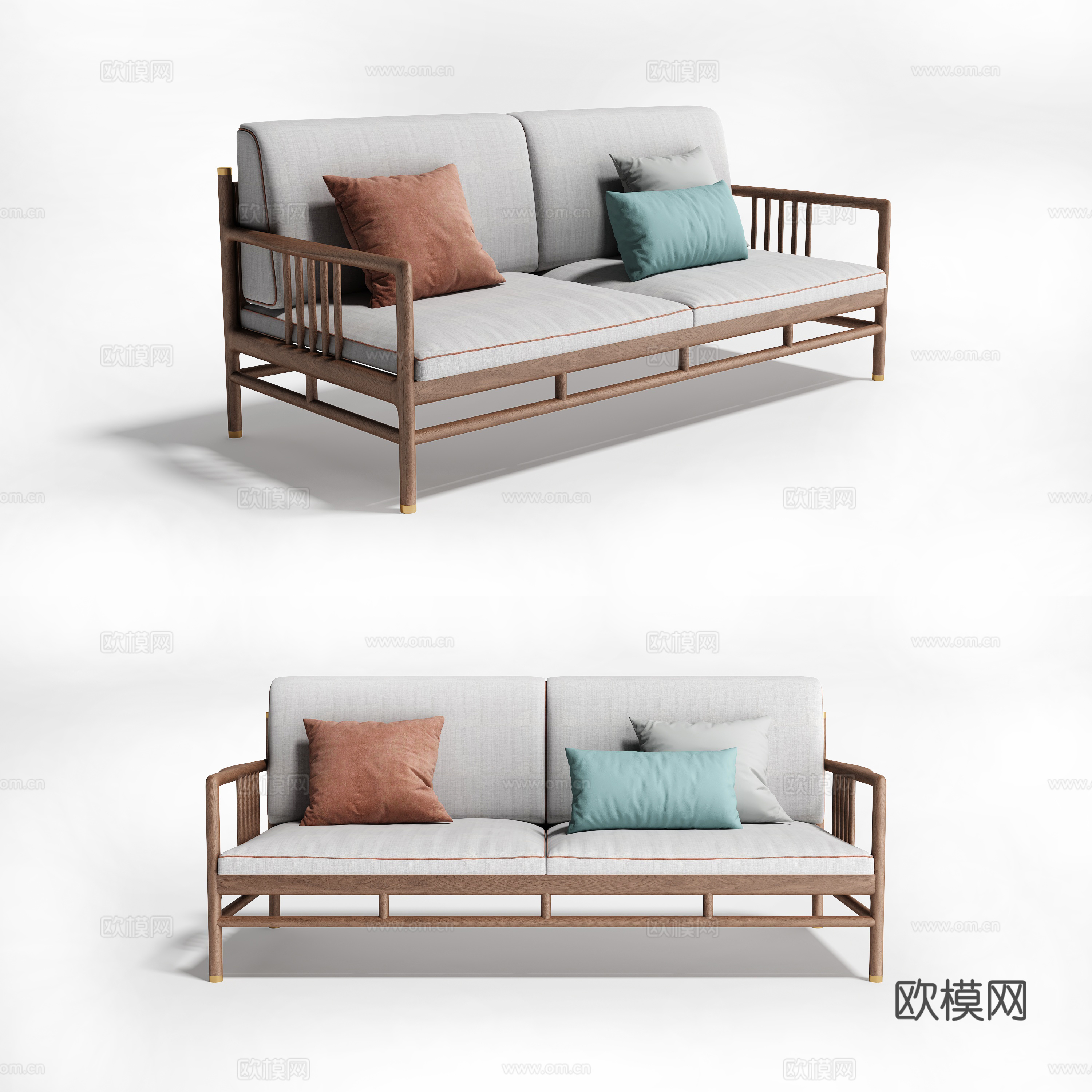 新中式沙发3d模型