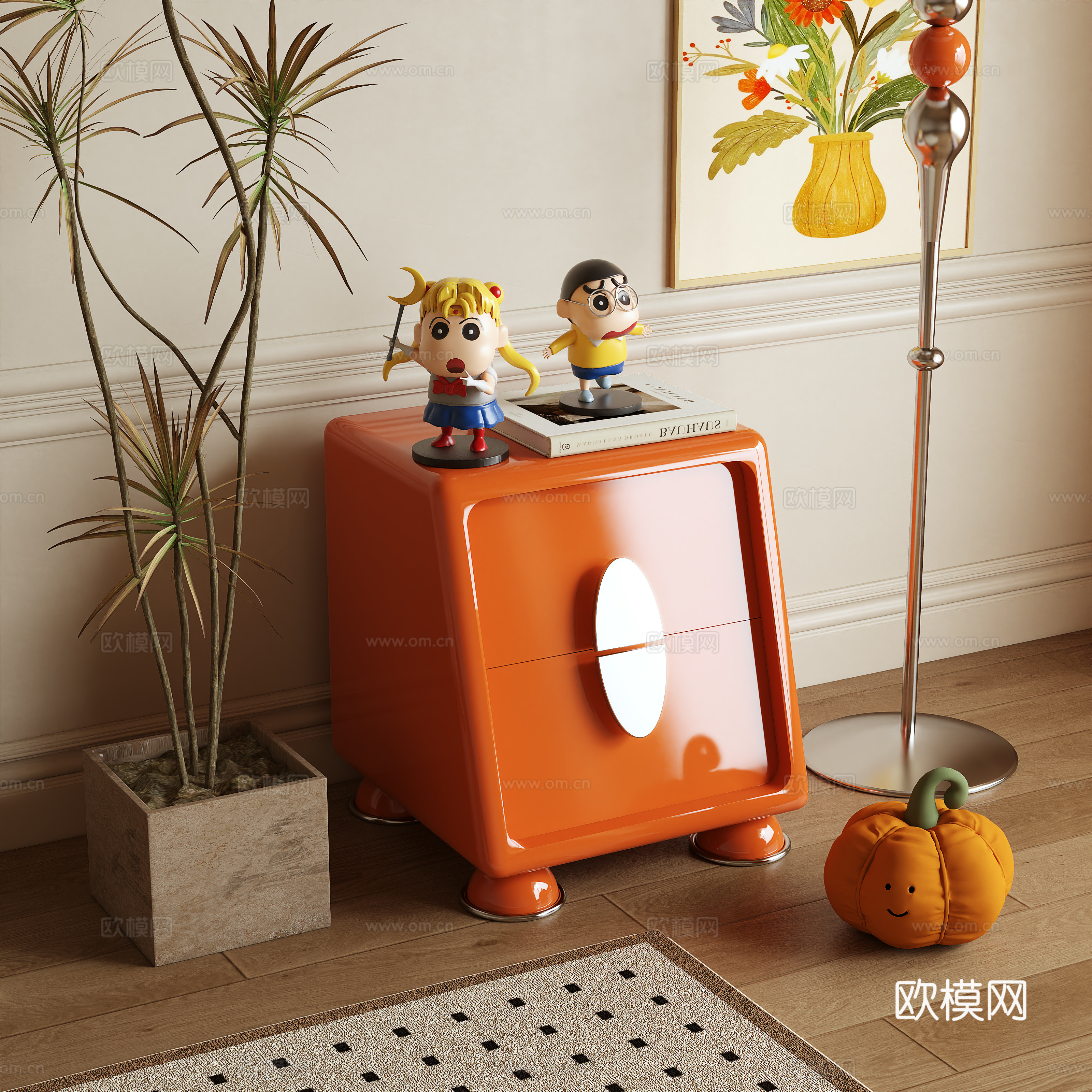 现在床头柜3d模型