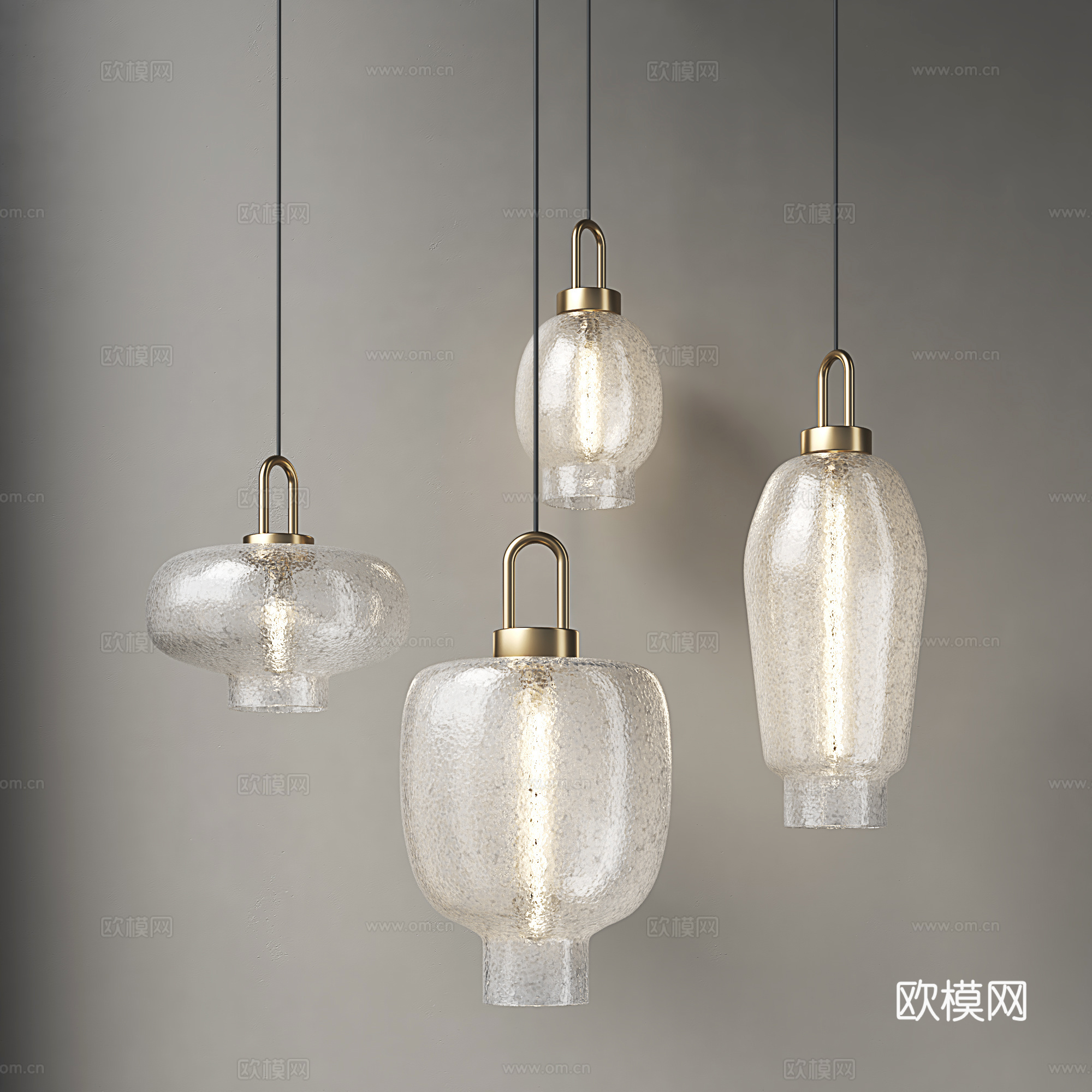 现代餐厅吊灯 极简玻璃吊灯 日式吊灯 轻奢吧台吊灯 简约小吊su模型