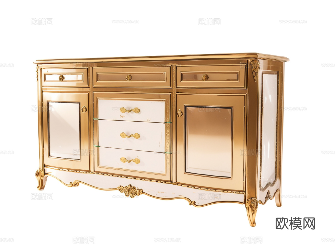 床头柜su模型下载（渲染图1）