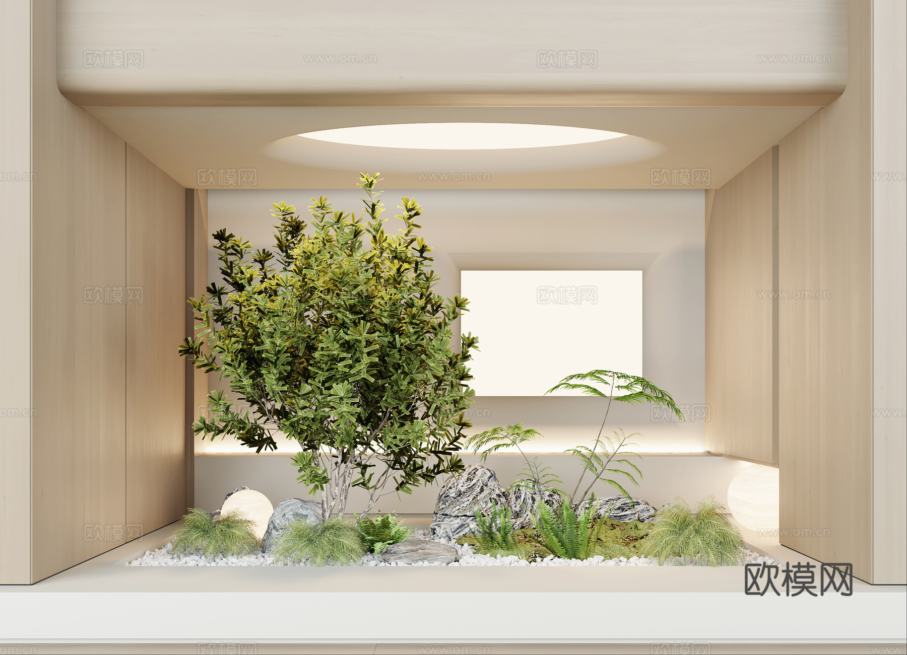 现代景观 室内景观 园林景观 景观造景 绿植景观su模型